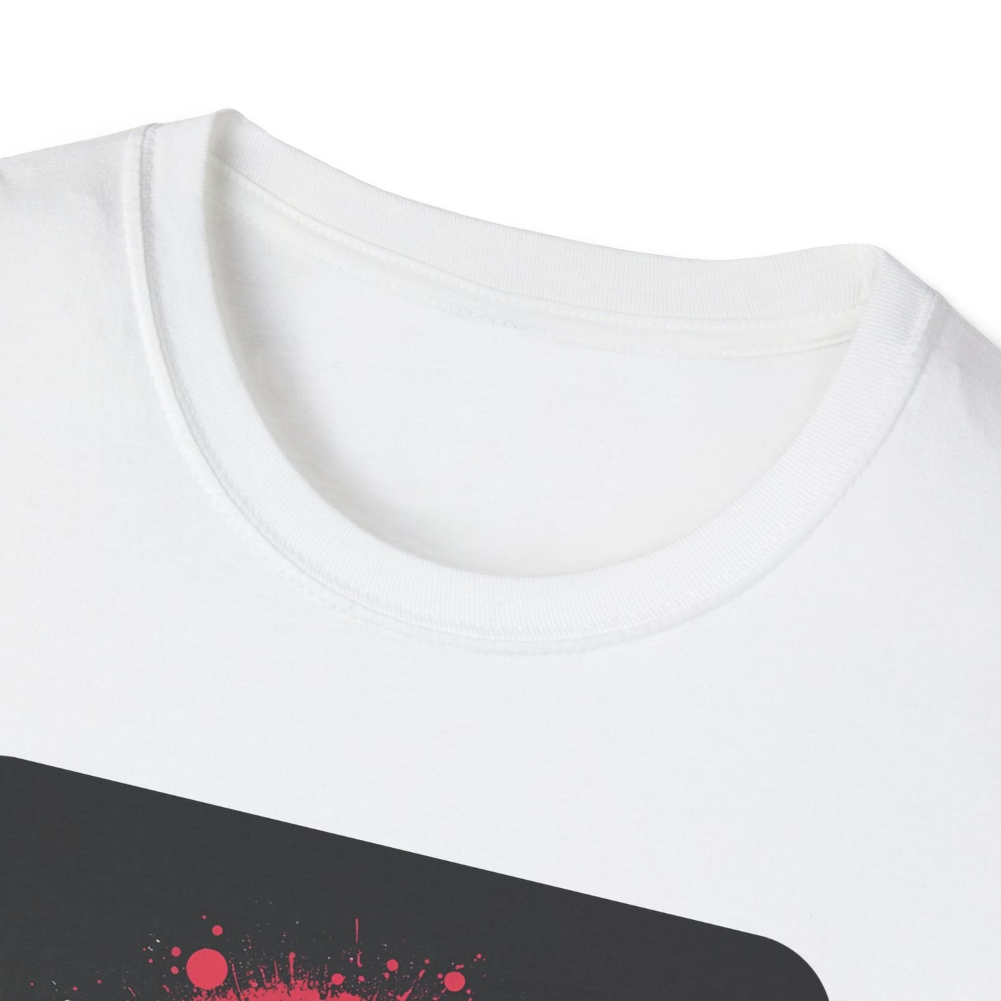 F Caw F – Gothic Crow Attitude T-Shirt in White - Neckline