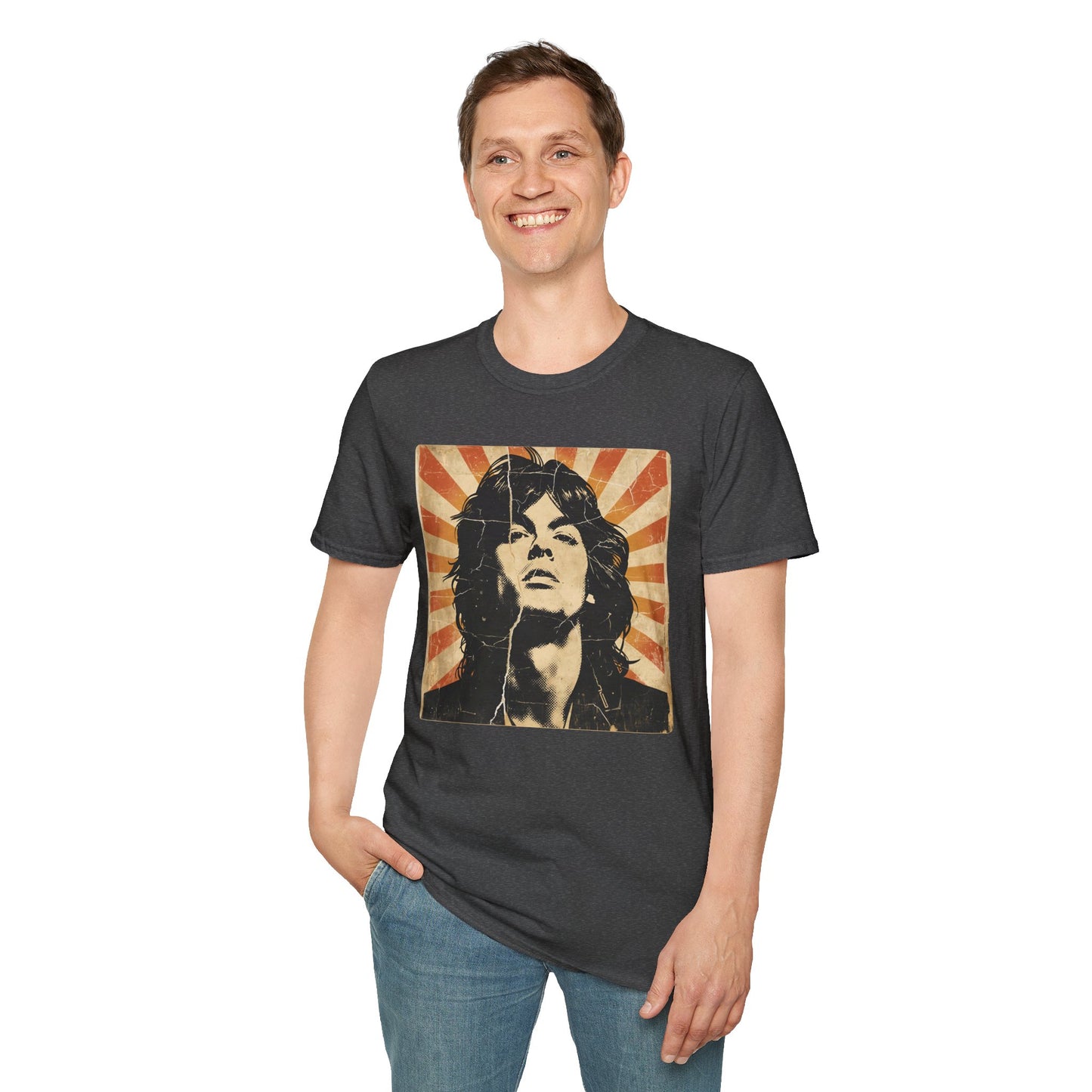 Vintage Rock Legend T-Shirt — Retro Music Icon Headshot Tee