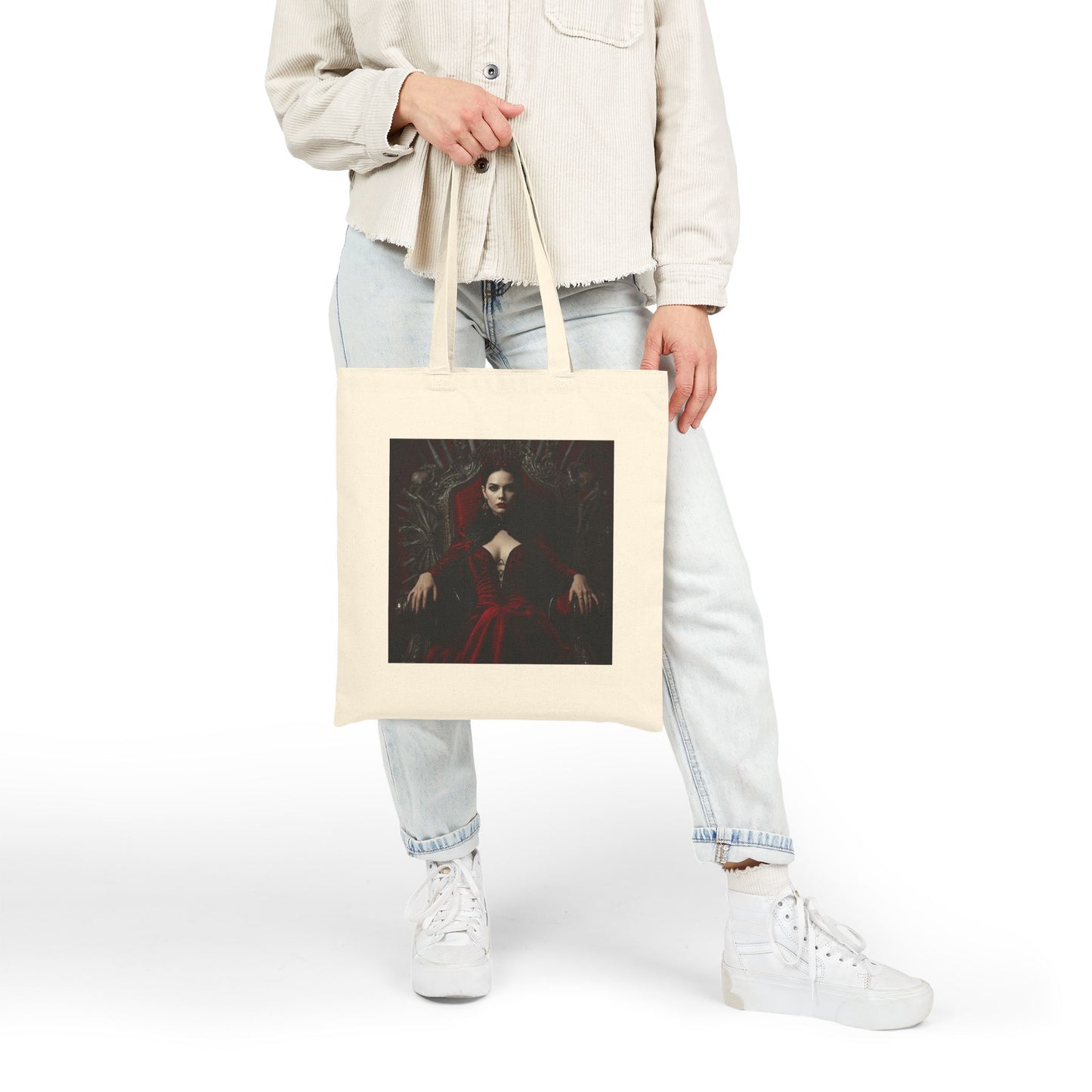 Crimson Dominion - Canvas Tote Bag in Natural