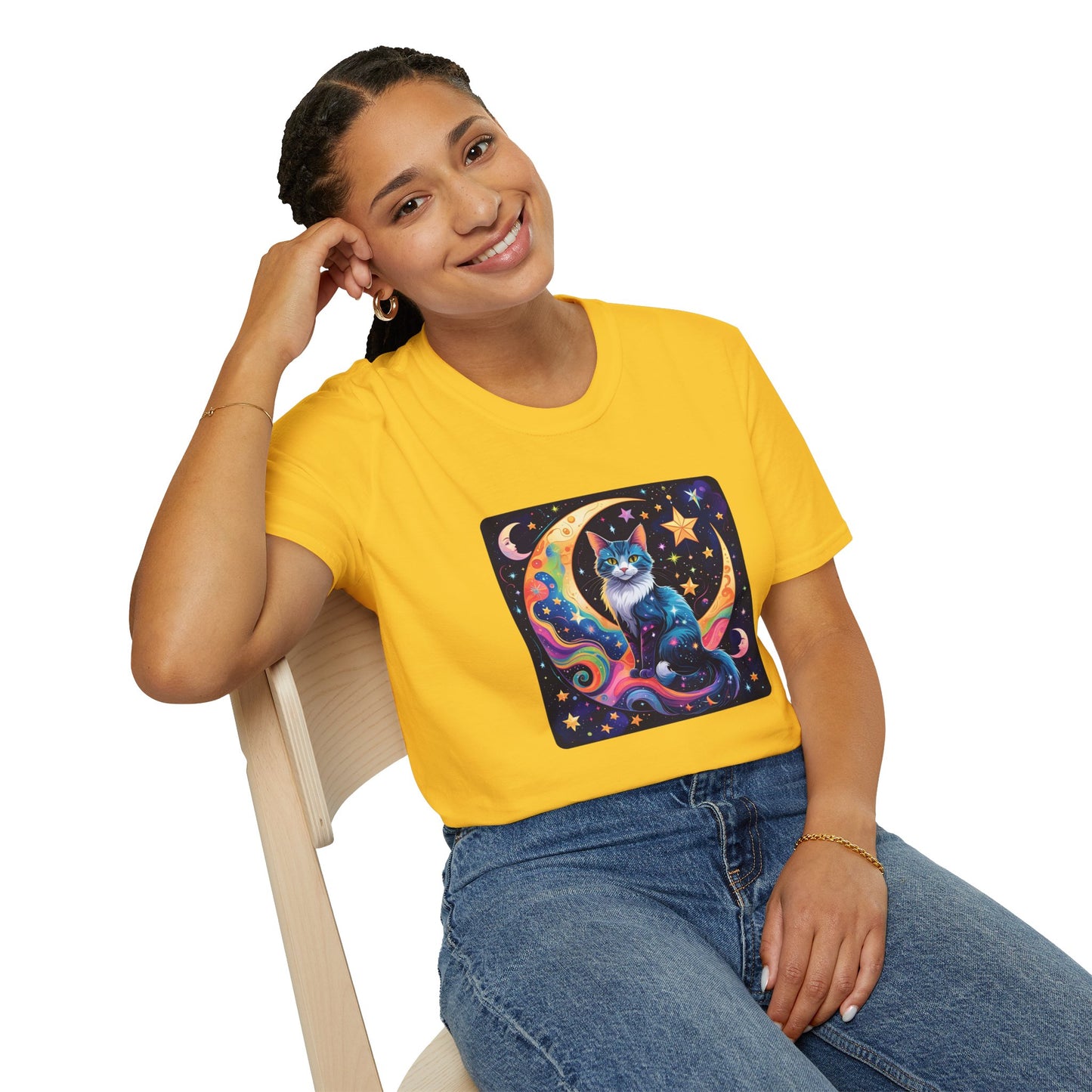 Psychedelic Moon Cat T-Shirt
