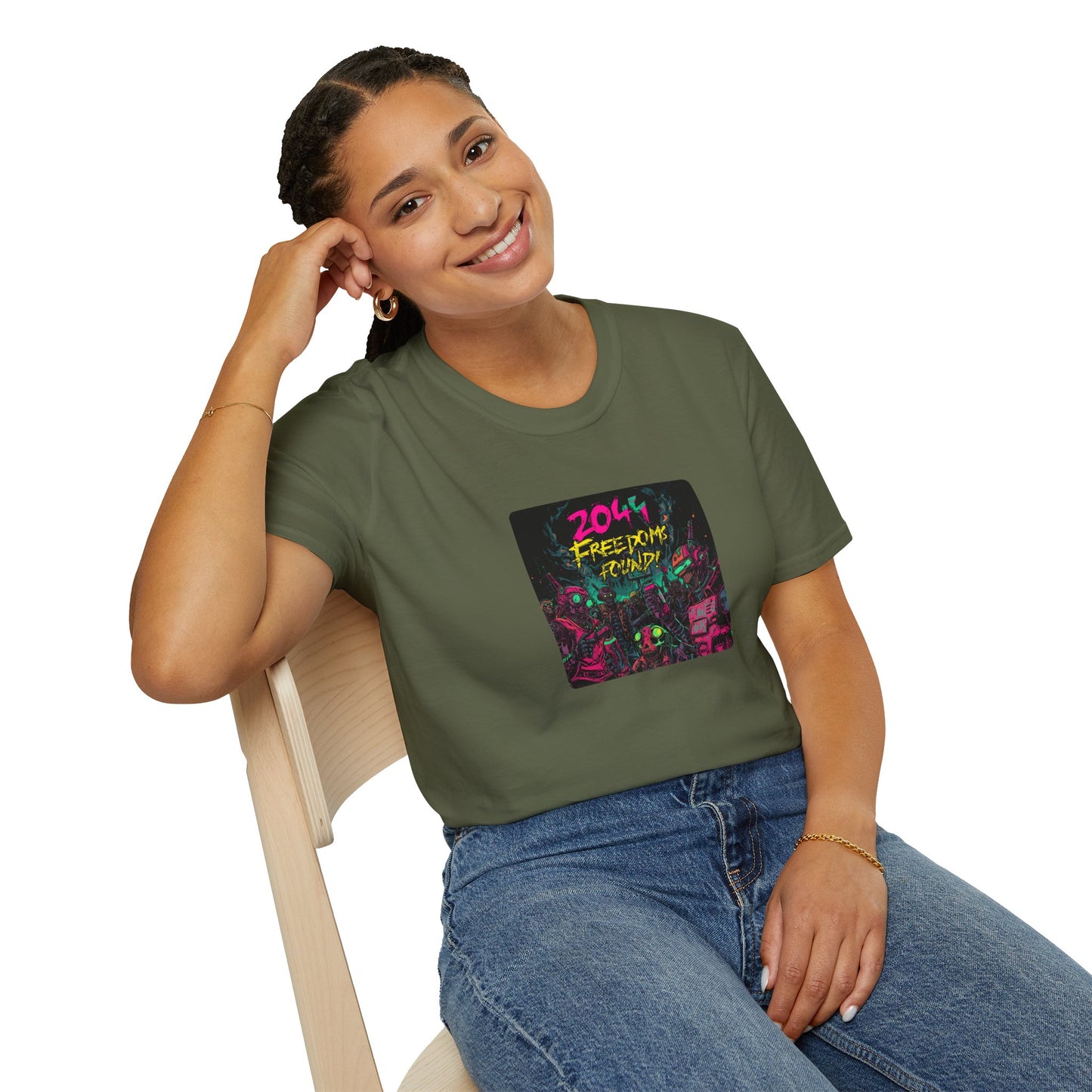 2044 Freedom Found - Cyberpunk T-Shirt