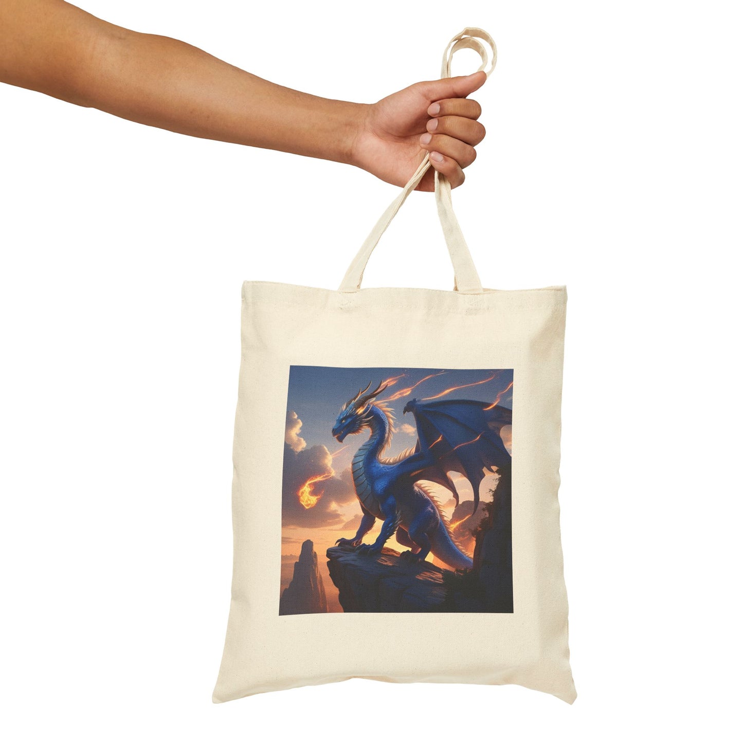Twilight Watcher – The Purple Dragon Tote Bag in Natural