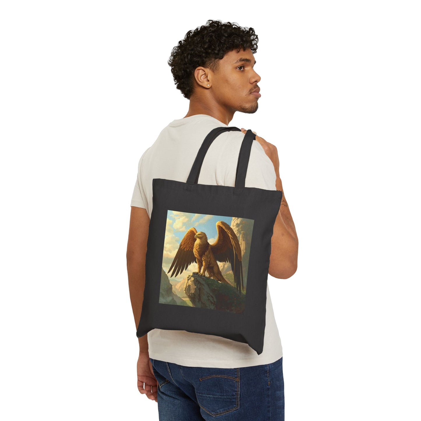 Griffin Guardian of the Peaks Tote Bag in Black