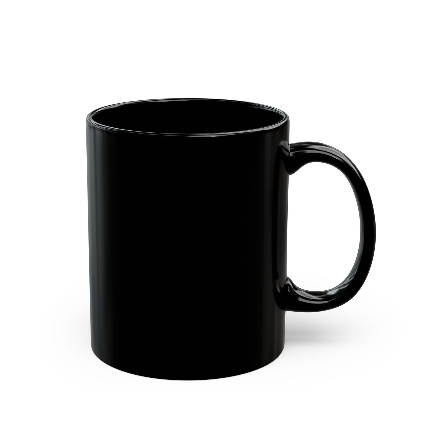 Persephone — Queen of the Underworld Mug - back view - black mug with image of Persephone