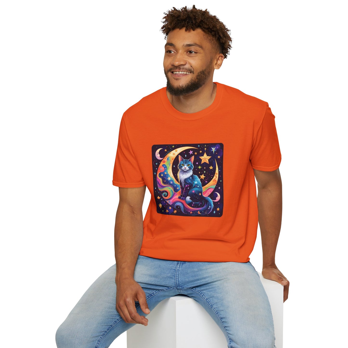 Psychedelic Moon Cat T-Shirt