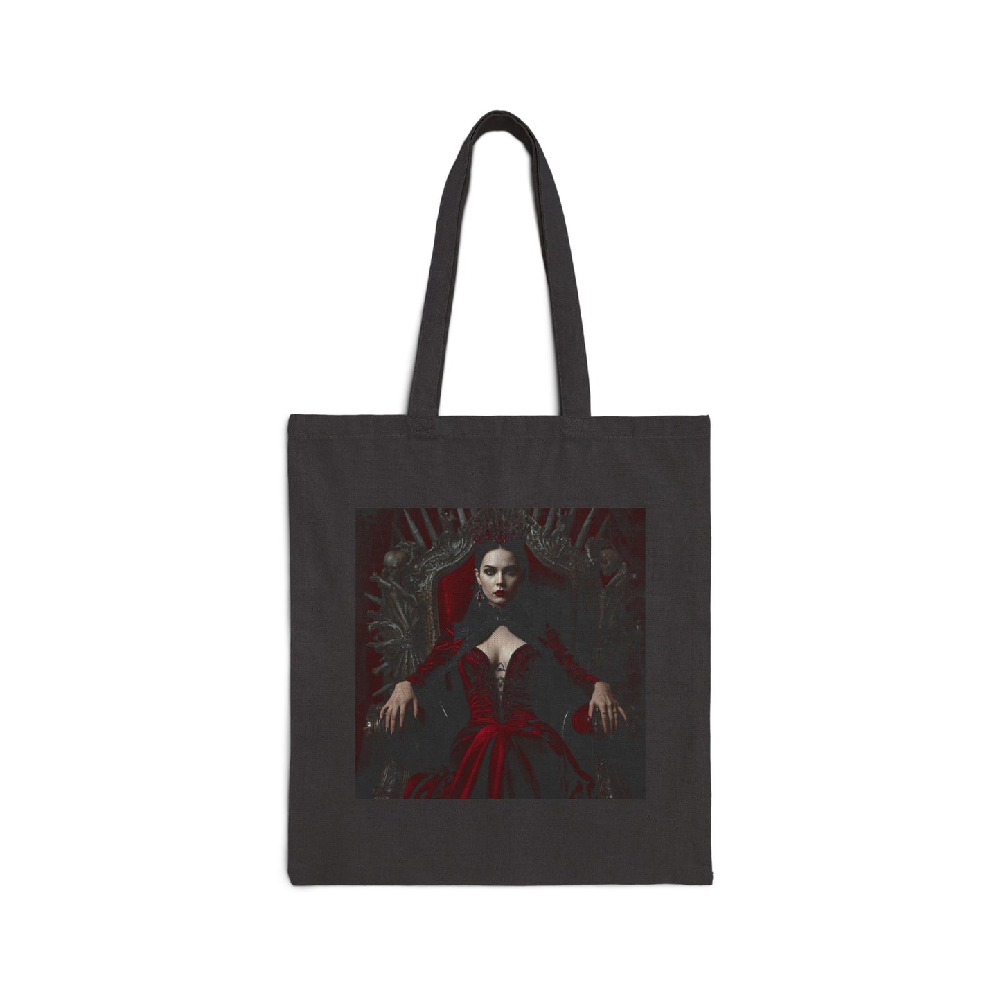 Crimson Dominion - Canvas Tote Bag in Black