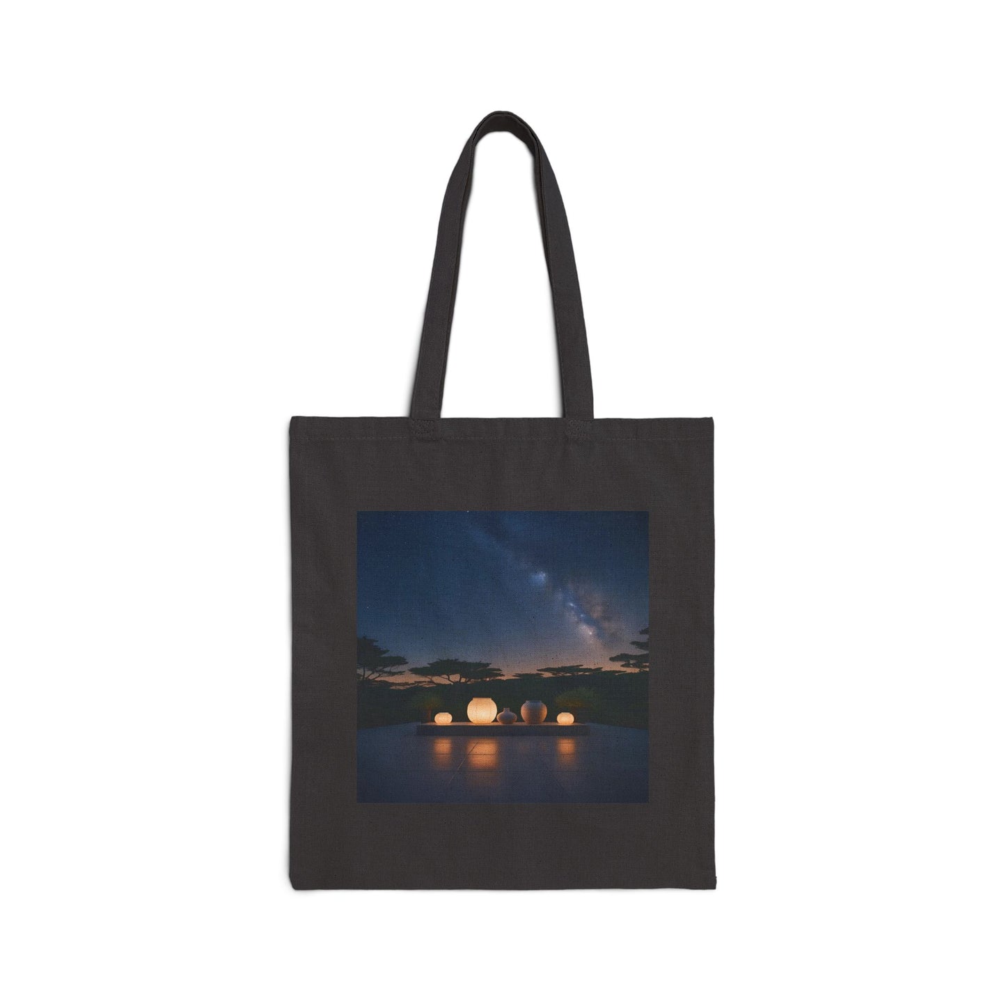 Lantern Dreams Tote Bag in Black