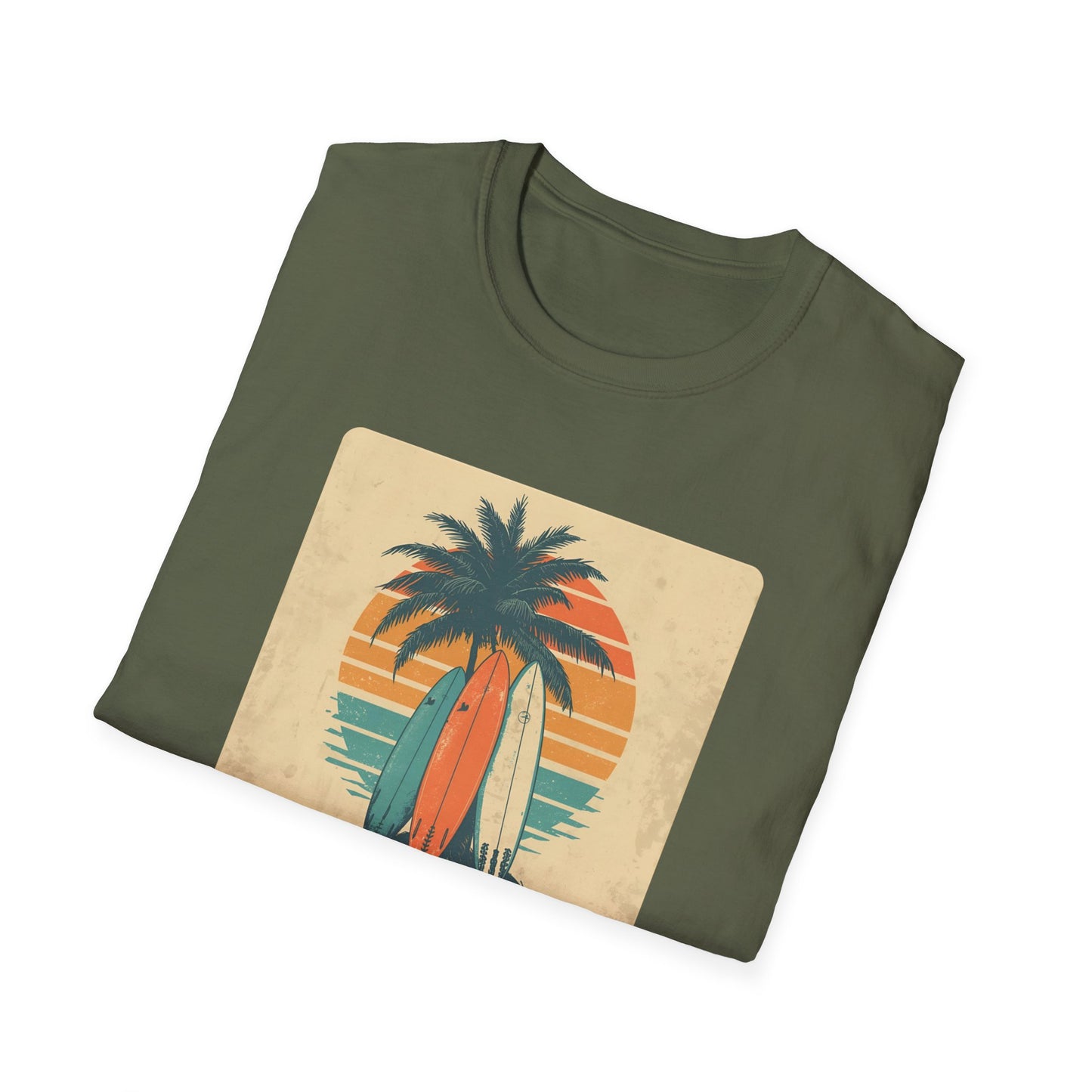 Retro Surfboard Trio – Vintage Surf Culture Tee