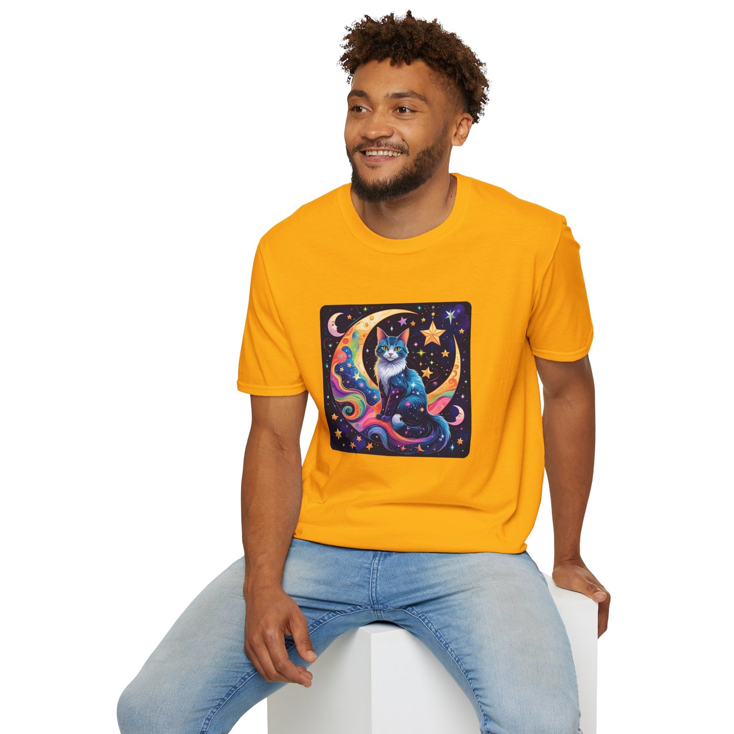 Psychedelic Moon Cat T-Shirt