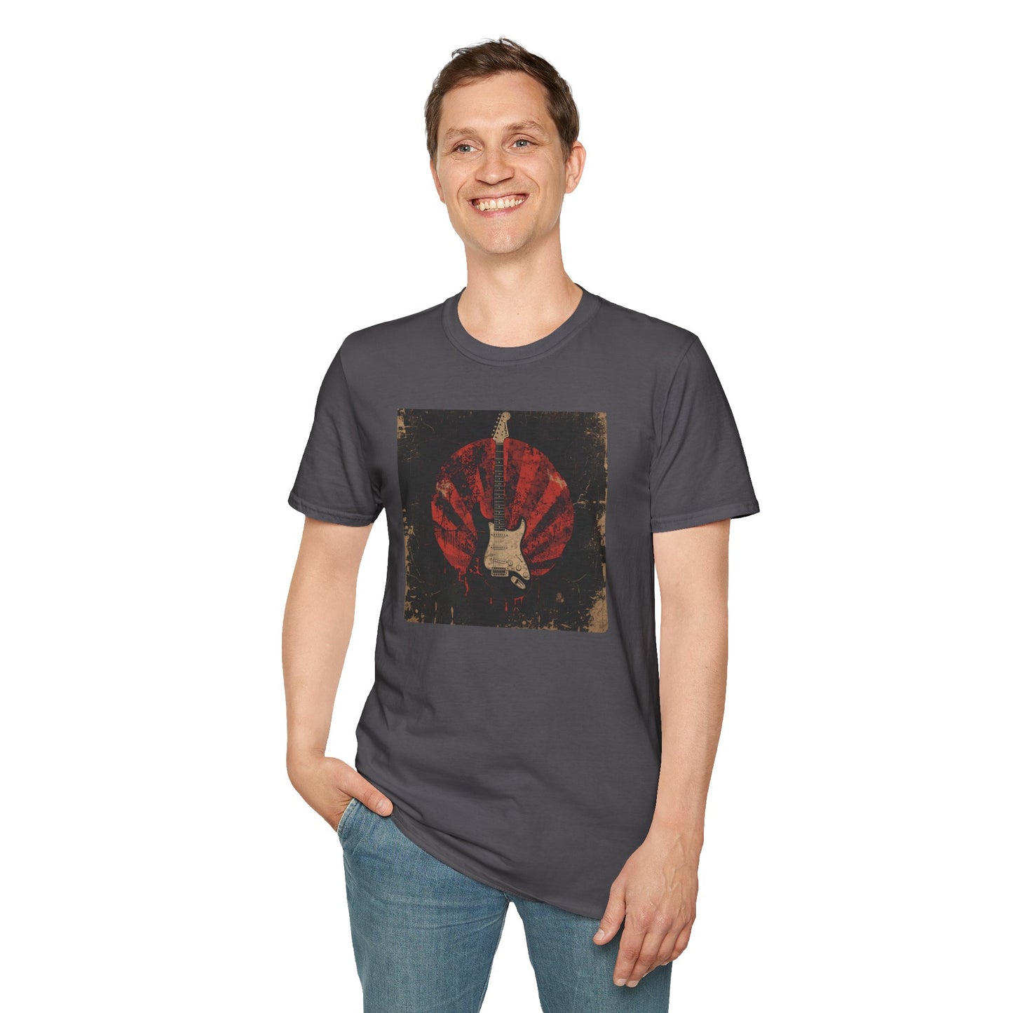 Rise of Sound - Vintage Guitar Sun Tee in Charcoal