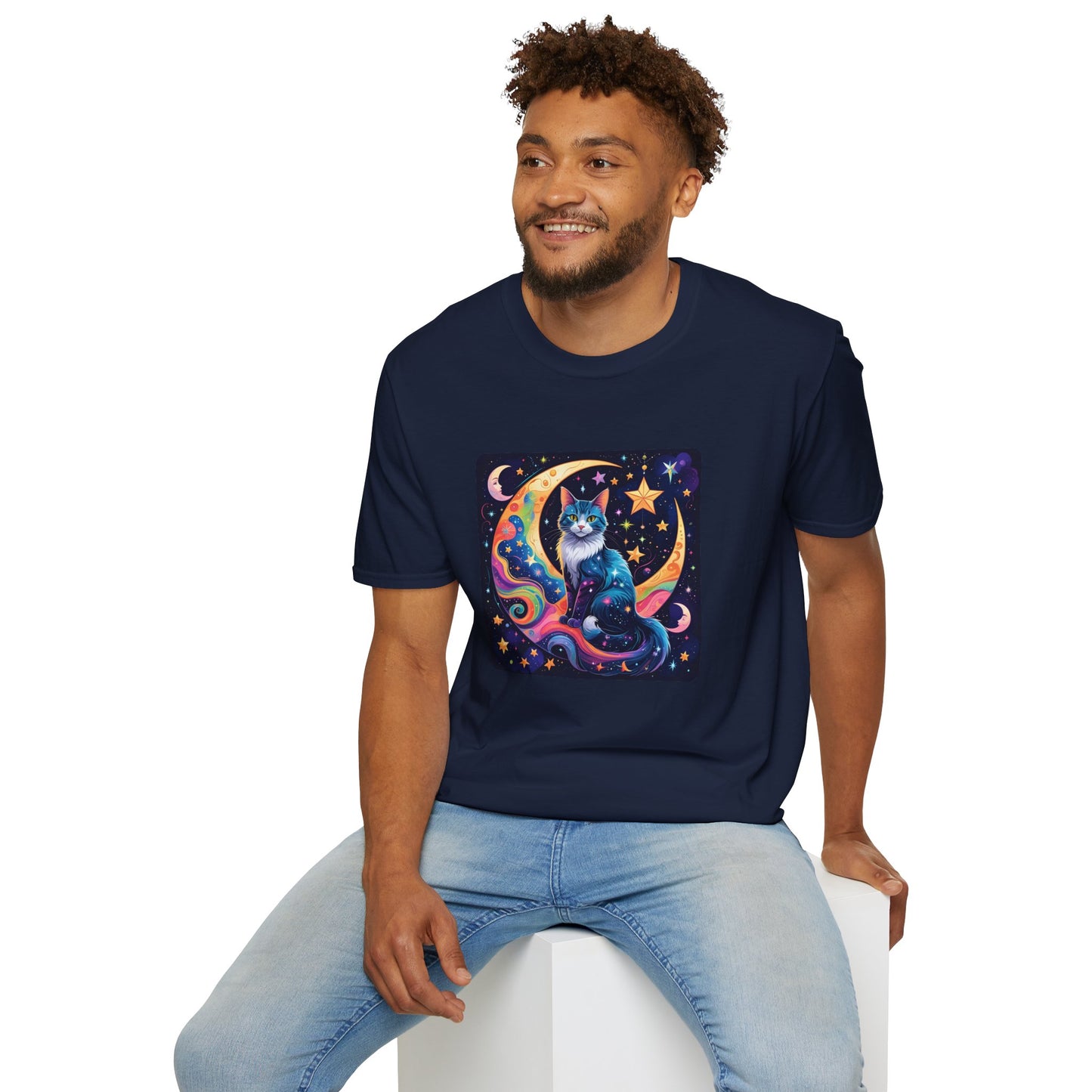 Psychedelic Moon Cat T-Shirt