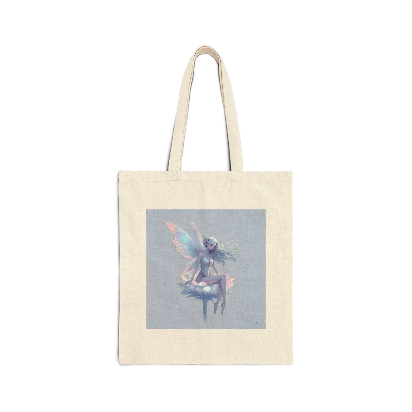 Crystals & Wings – Faerie Bloom Tote Bag in Natural