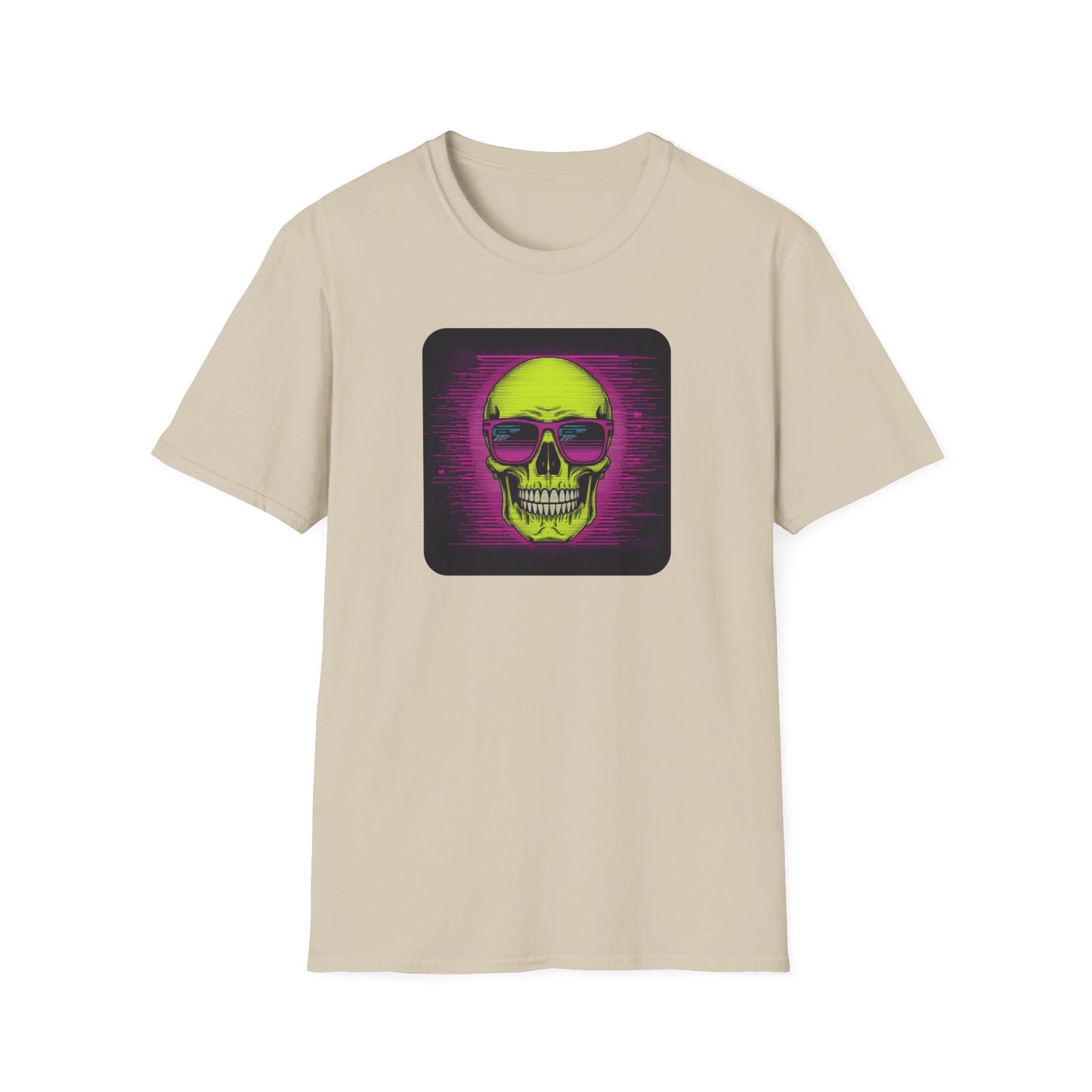 Game Over Retro Gamer Tee - Pixellated Skull in Sand