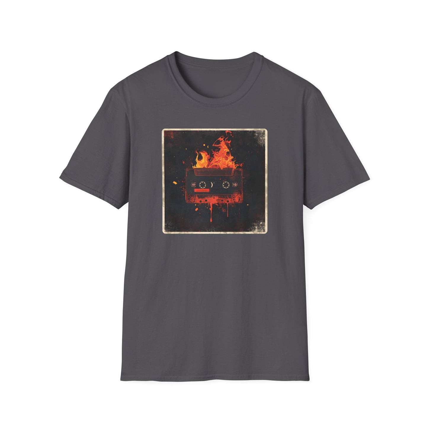 Burning Mixtape Memories - Vintage Cassette Fire T-Shirt