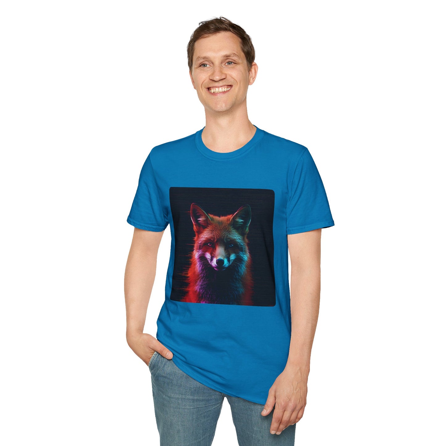 Pixel Fade – Glitched Fox Static Tee