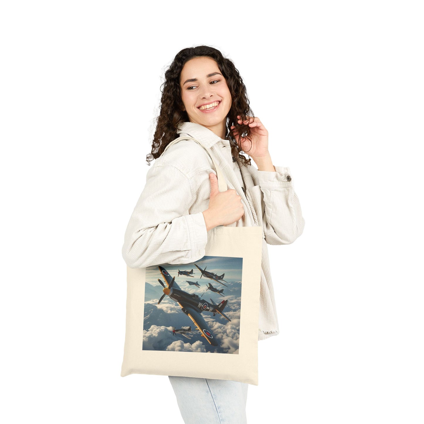 Wings of Valor Tote Bag in Natural
