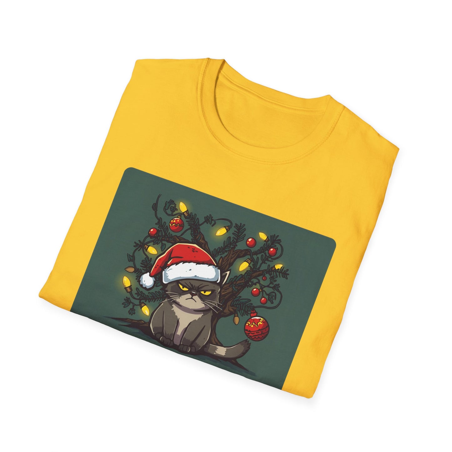 Grumpy Christmas Cat T-Shirt – “Is This Jolly Enough?”
