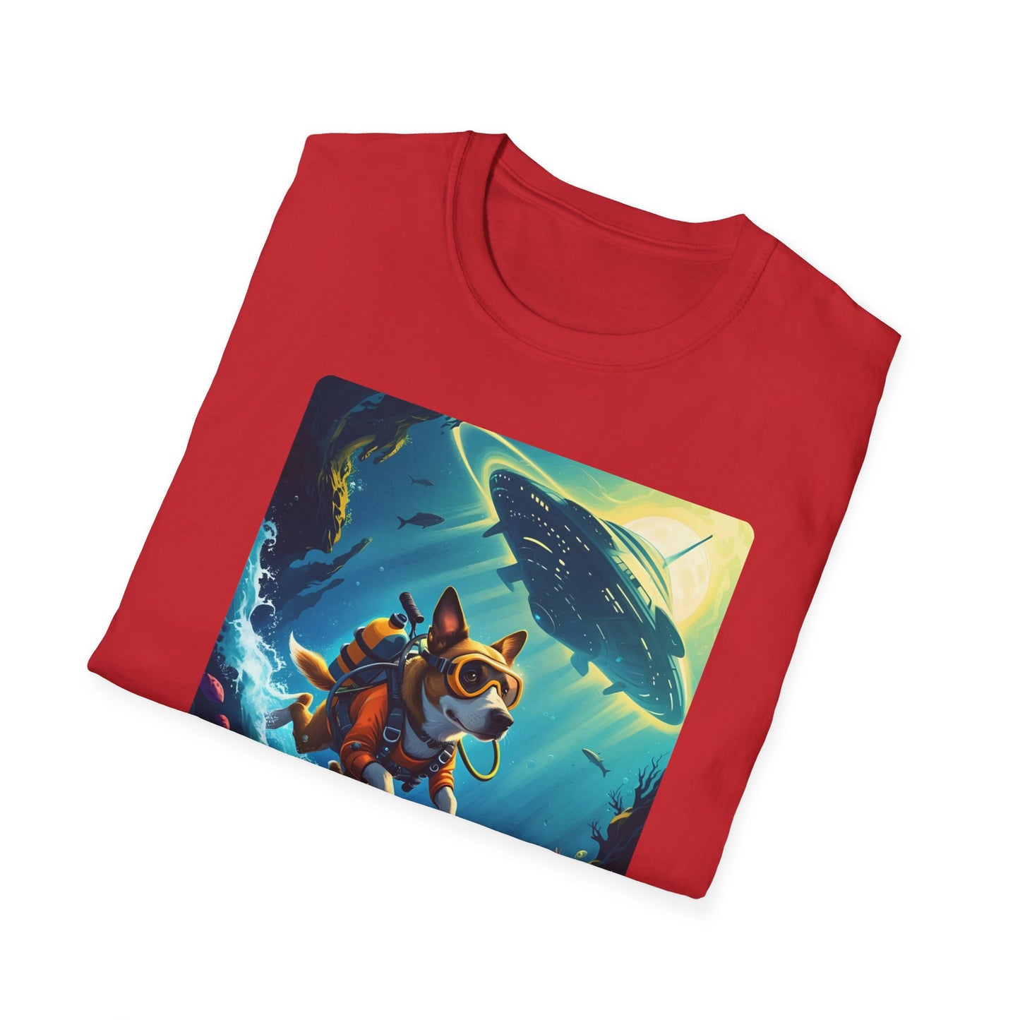 Awww Shit!!! UFO Encounter T-Shirt in Red - Folded