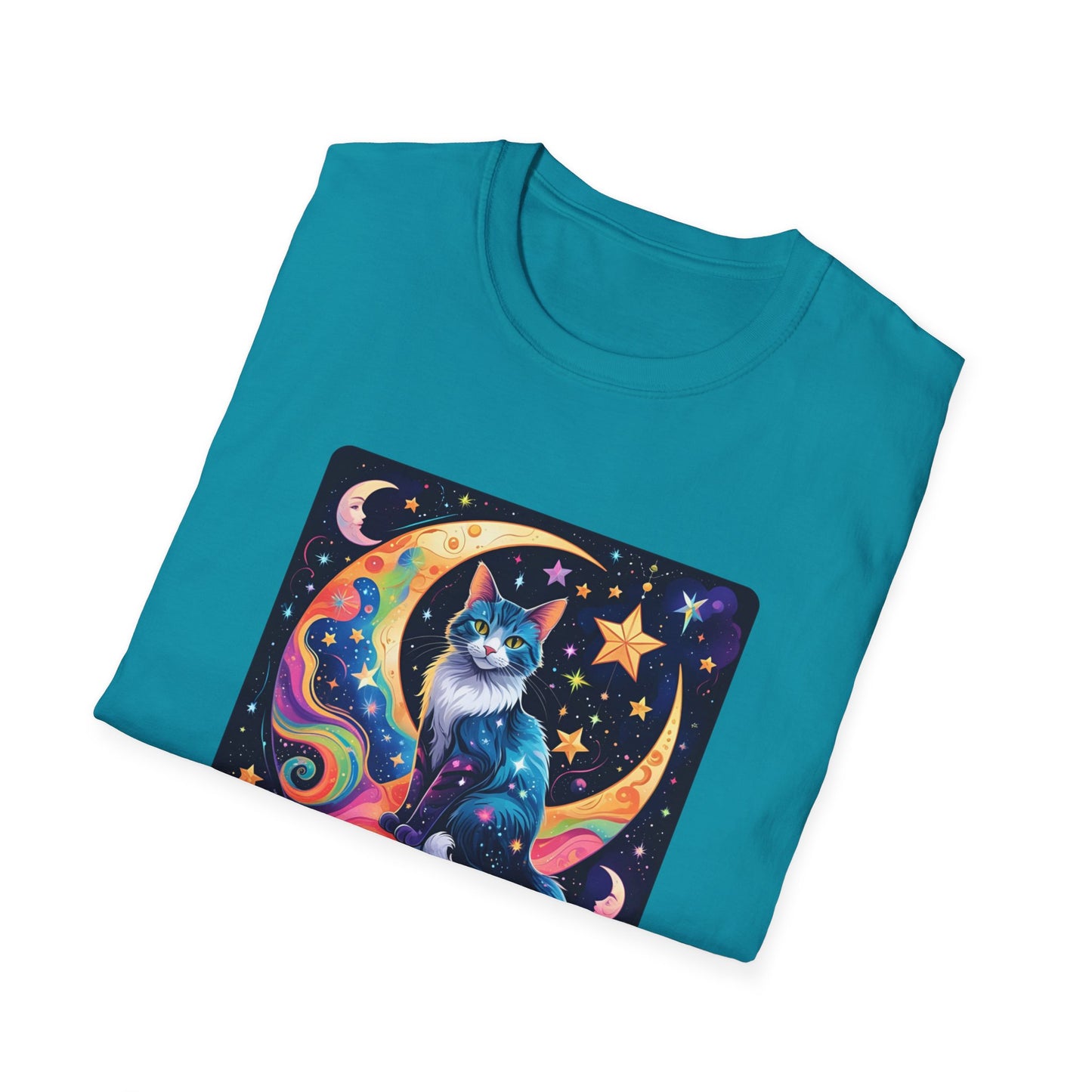 Psychedelic Moon Cat T-Shirt