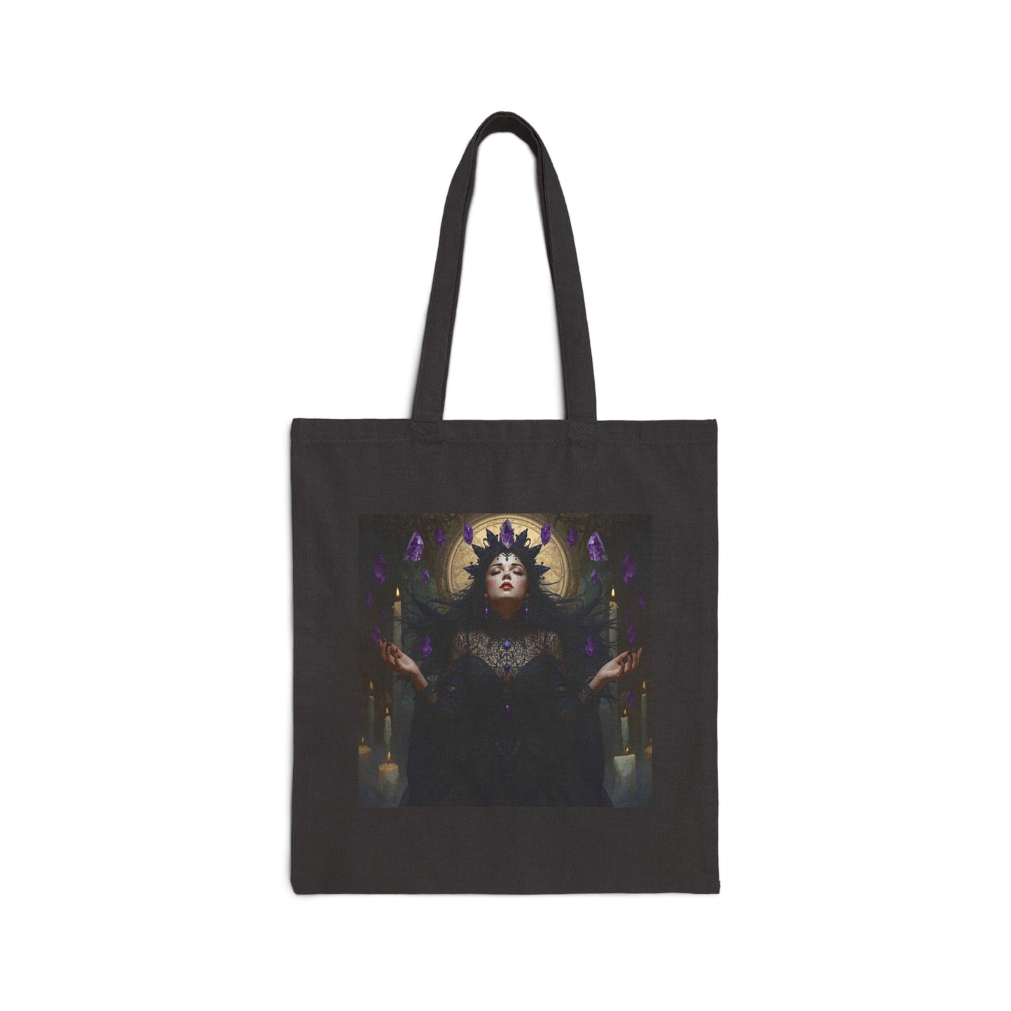 Amethyst Vision Tote Bag in Black