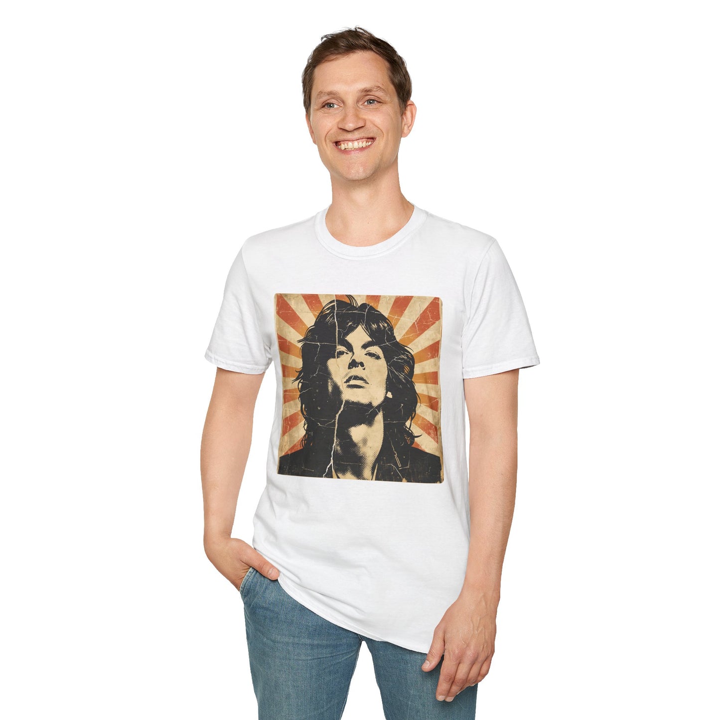 Vintage Rock Legend T-Shirt — Retro Music Icon Headshot Tee