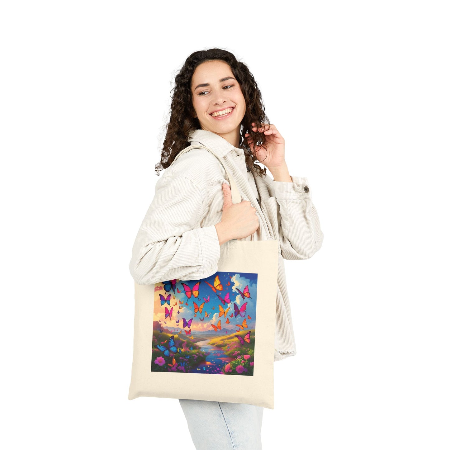 Butterfly Meadow Tote Bag in Natural