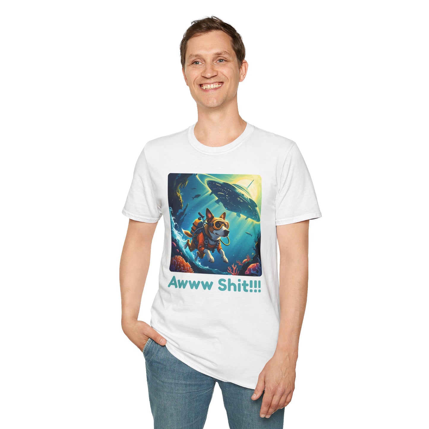 Awww Shit!!! UFO Encounter T-Shirt in White