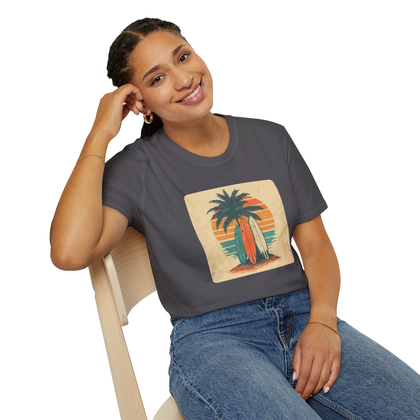 Retro Surfboard Trio – Vintage Surf Culture Tee