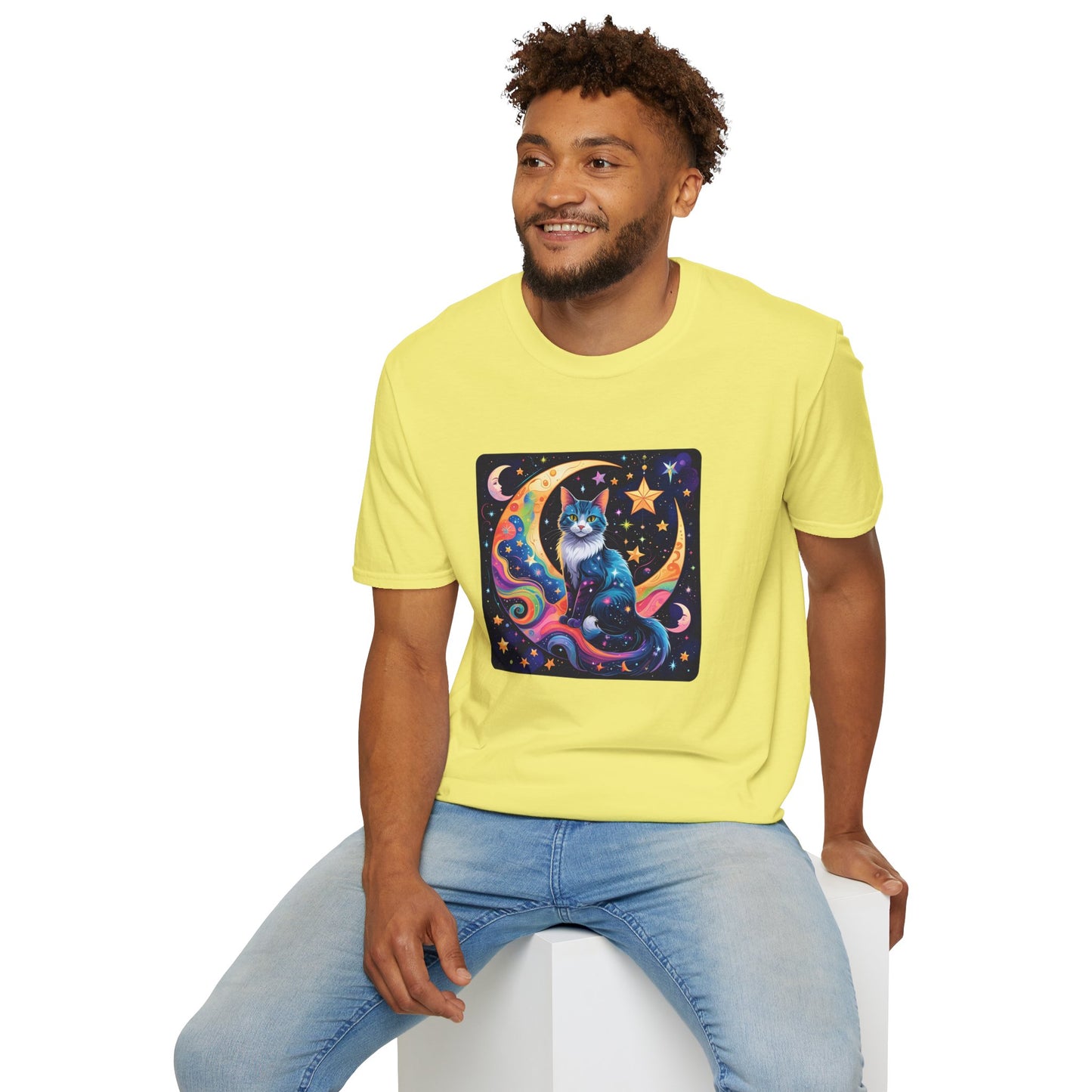 Psychedelic Moon Cat T-Shirt