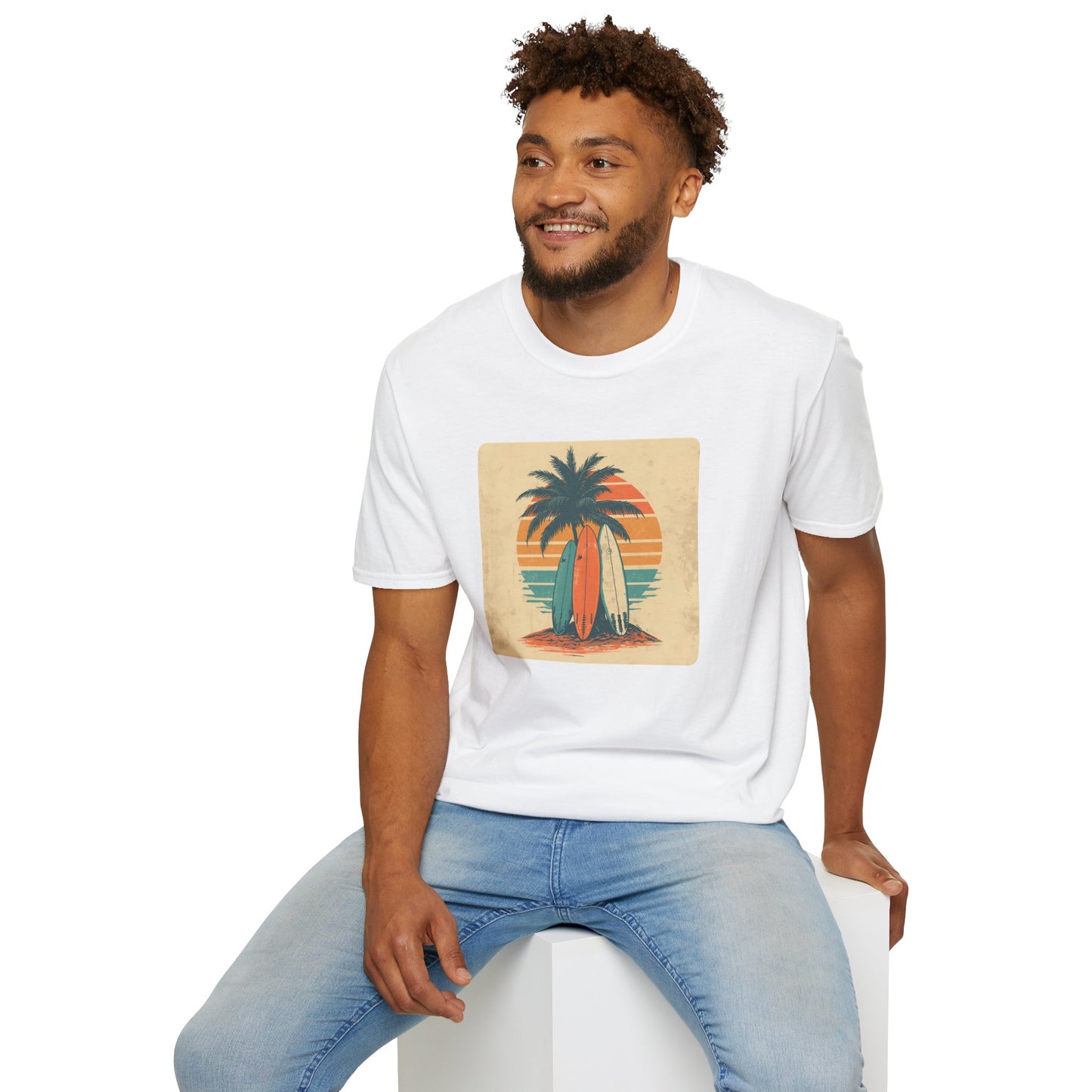 Retro Surfboard Trio – Vintage Surf Culture Tee