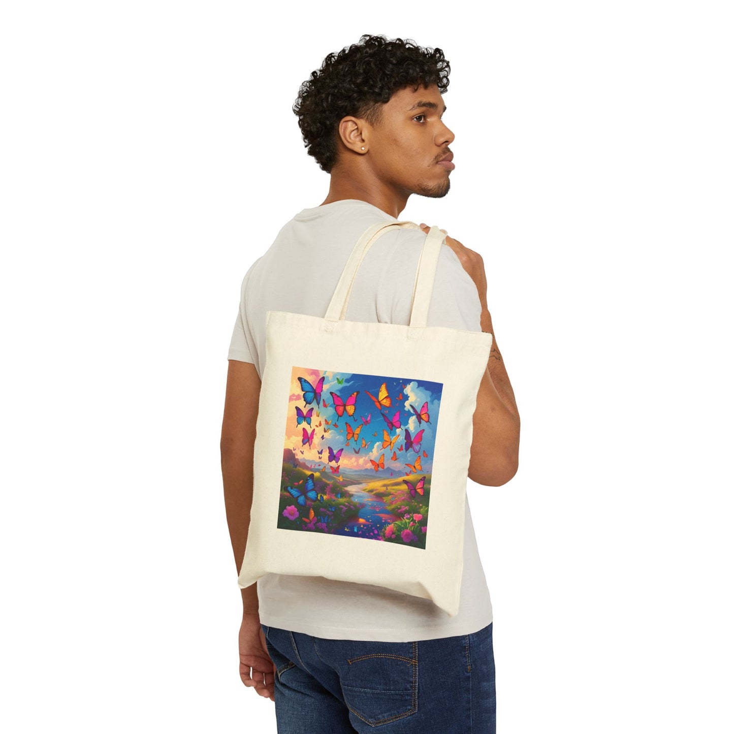 Butterfly Meadow Tote Bag in Natural