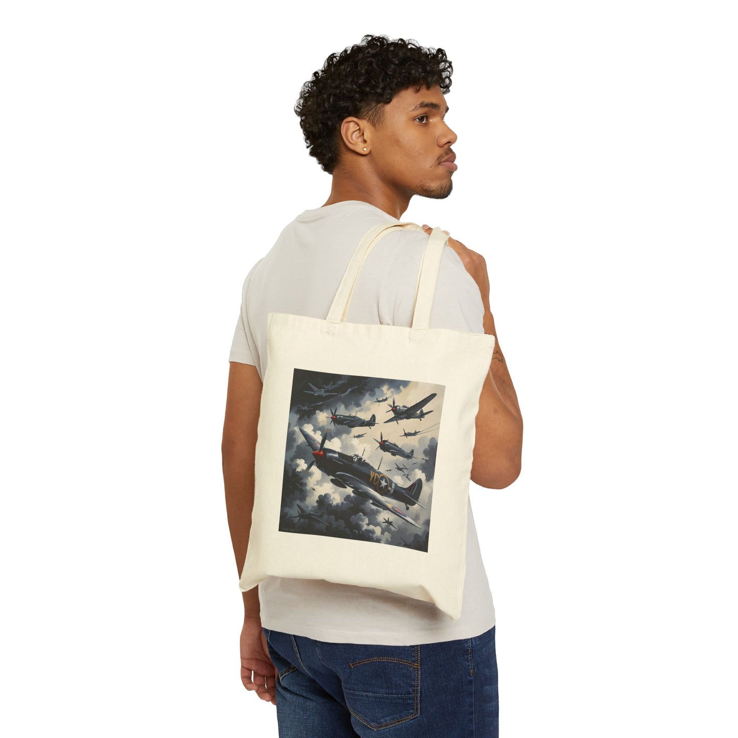Sky Dominion Tote Bag in Natural