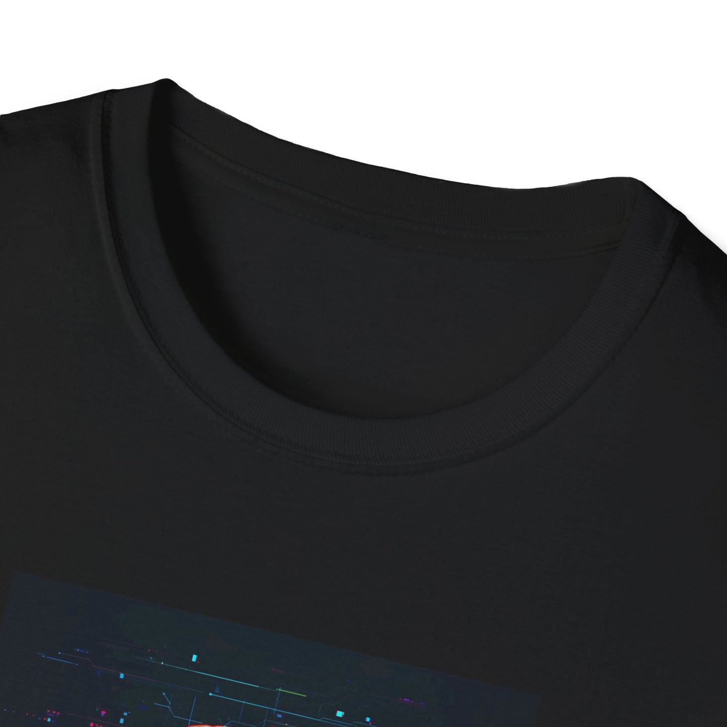 Pixellated Otter — Otterly Retro Gamer Tee in Black - Neckline