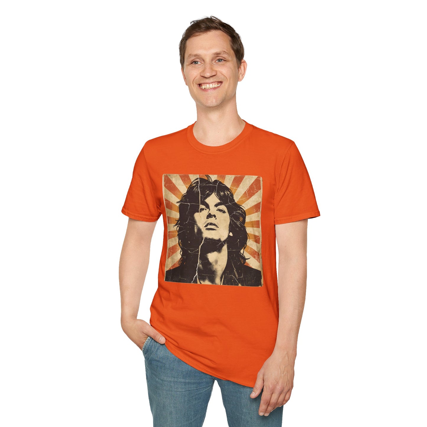 Vintage Rock Legend T-Shirt — Retro Music Icon Headshot Tee