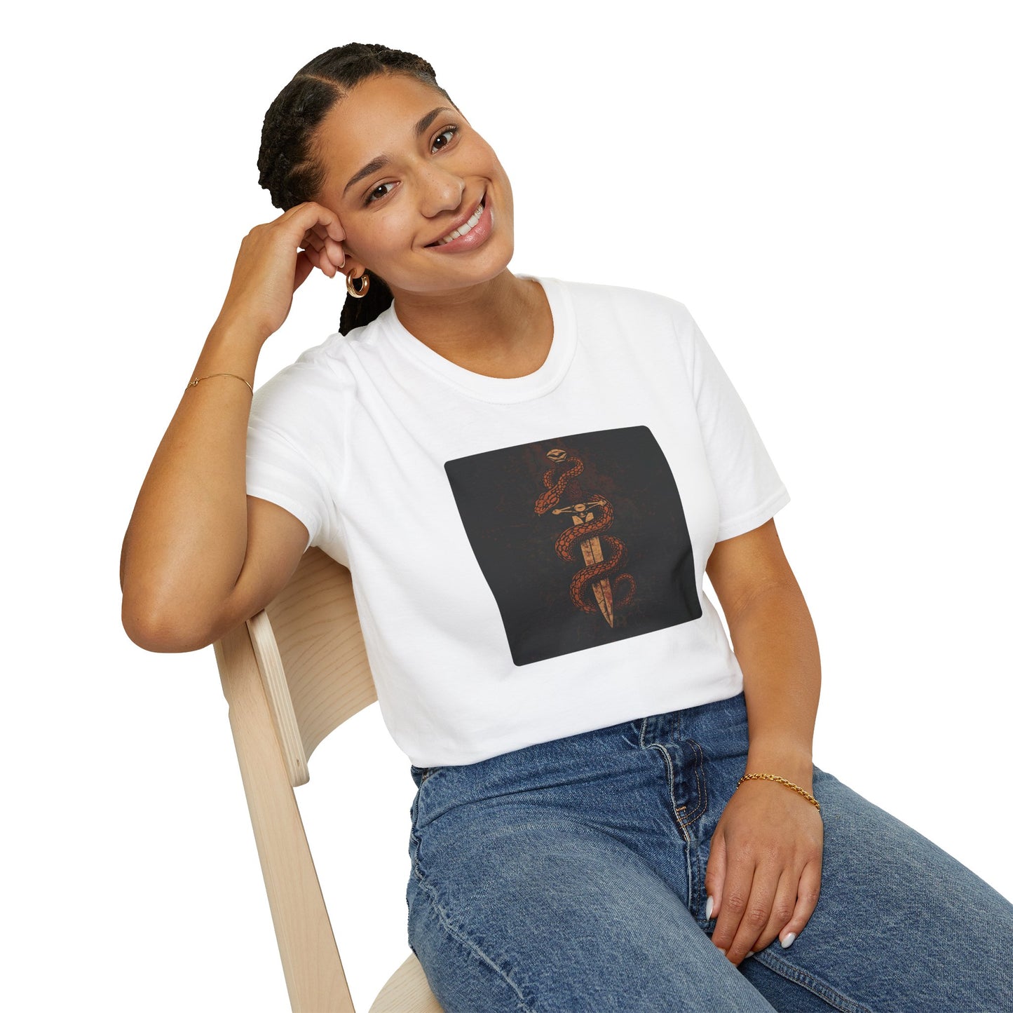 Venom & Virtue T-Shirt — Gothic Snake and Dagger