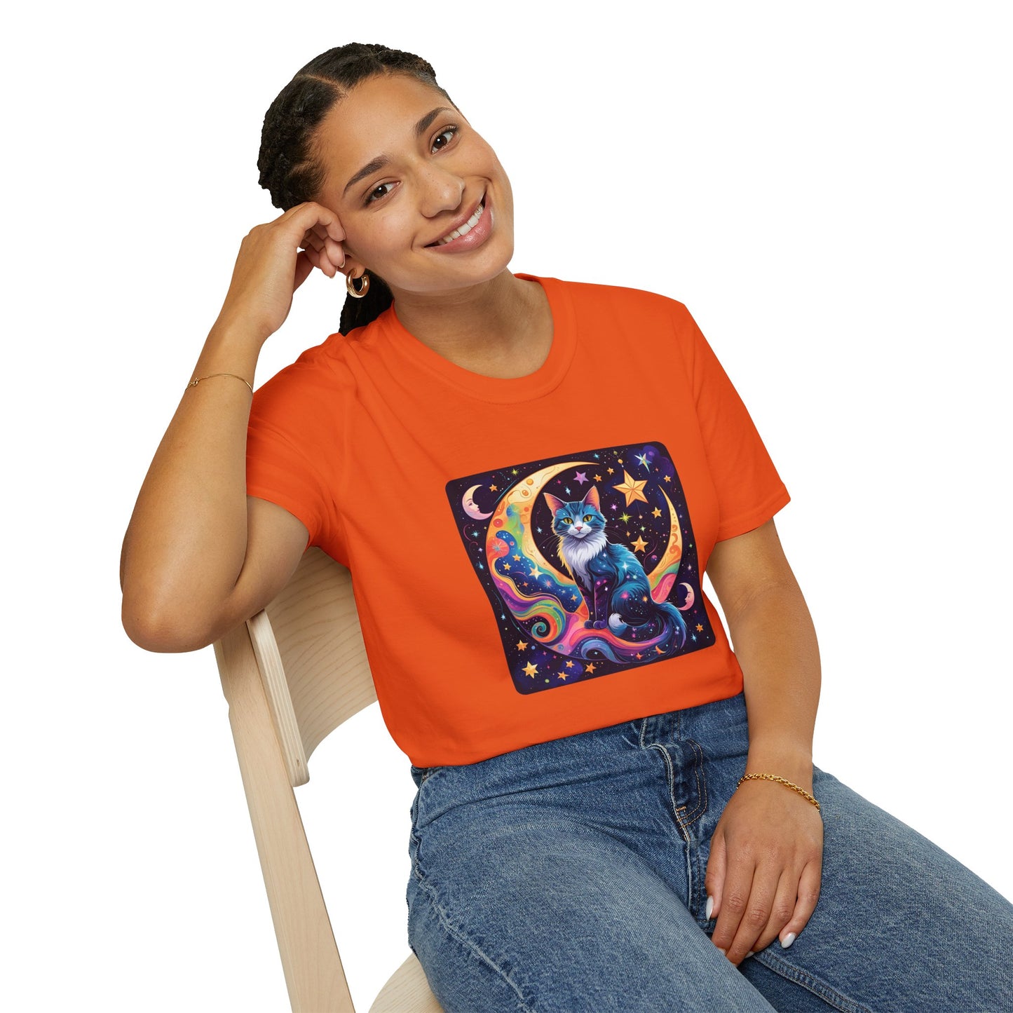 Psychedelic Moon Cat T-Shirt