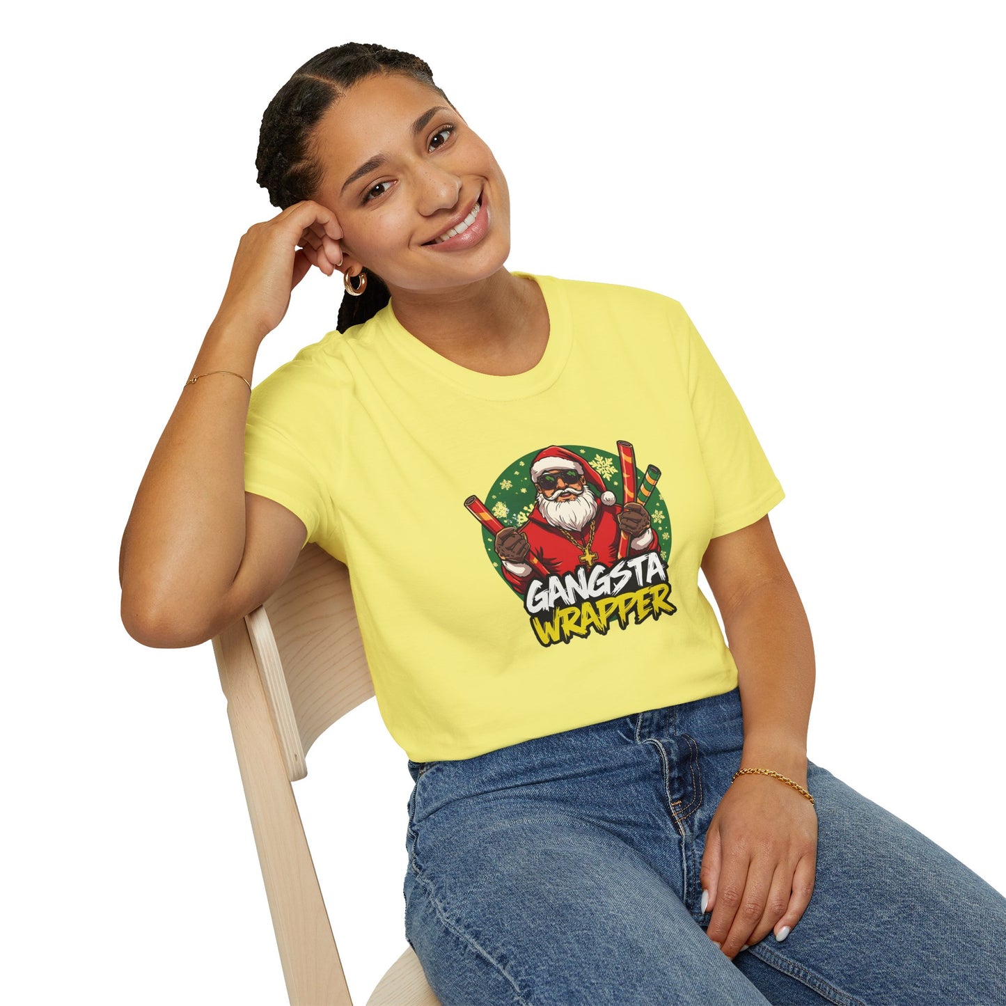 Gangsta Wrapper Santa Street Style T-Shirt