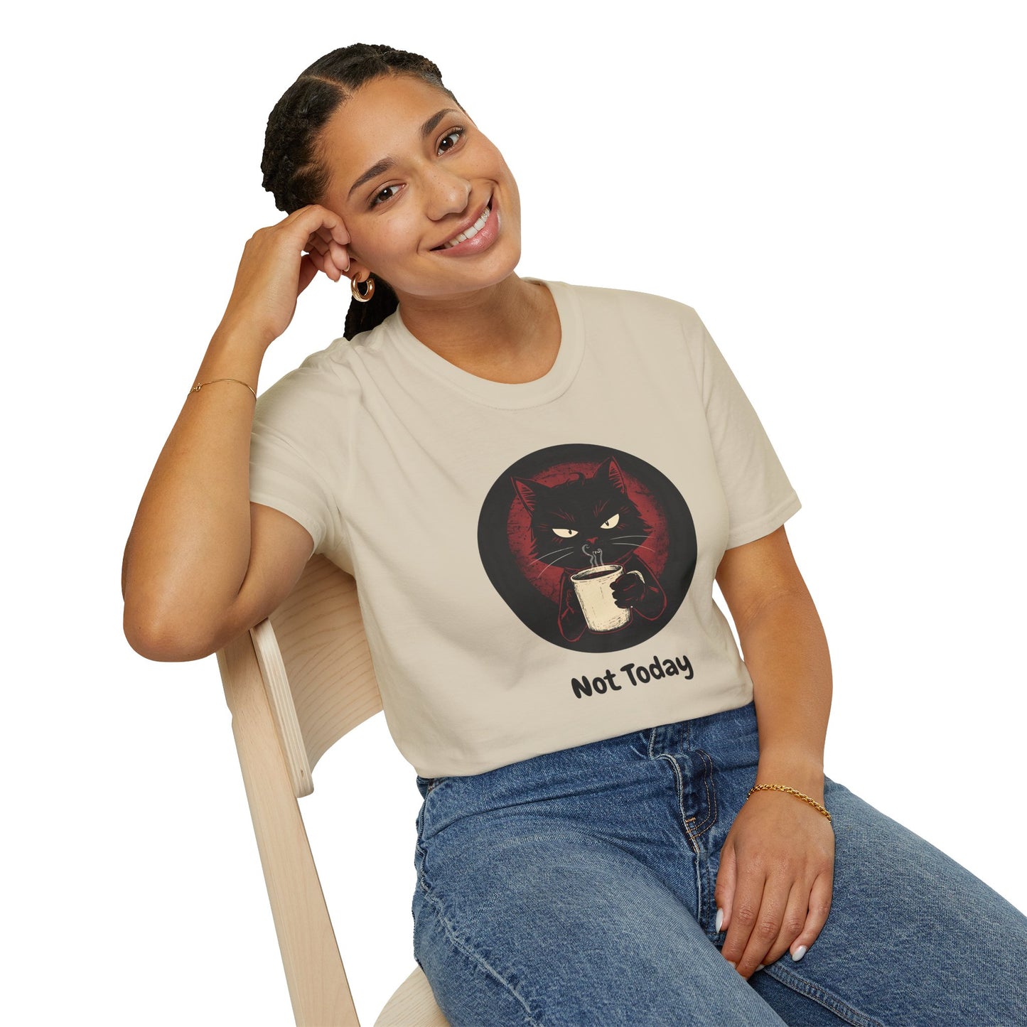 Not Today Cat T-Shirt - Grumpy Cat with Attitude