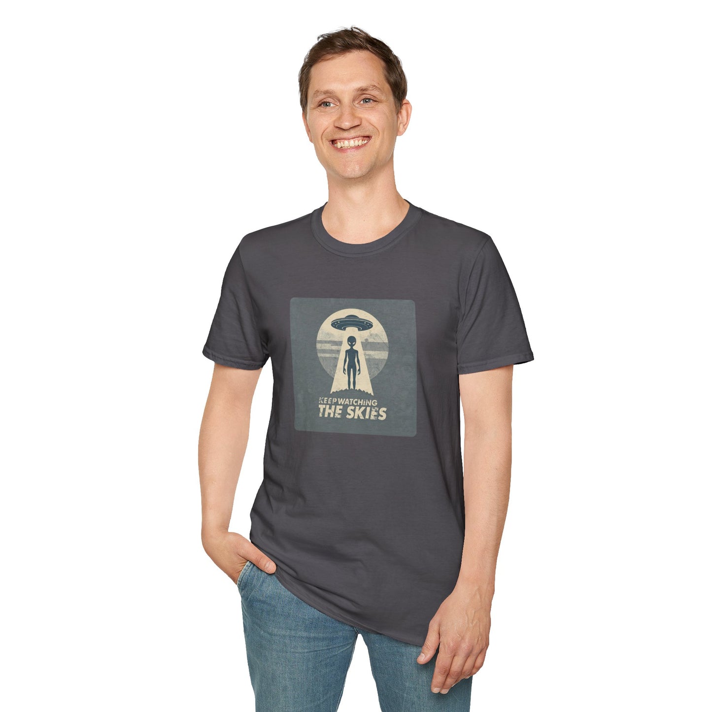 Keep Watching the Skies T-Shirt — Vintage UFO Encounter Graphic Tee