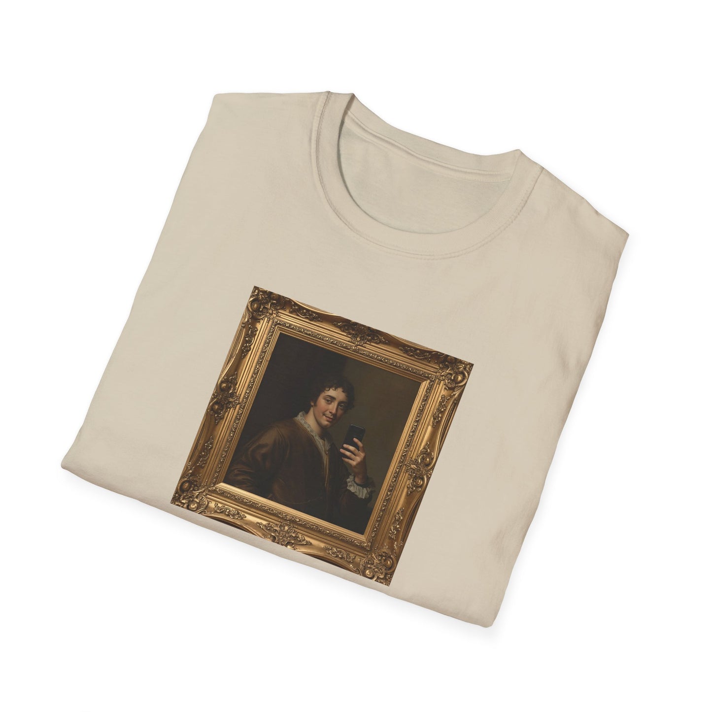 Renaissance Nobleman Selfie T-Shirt – Classical Art Parody with Modern Twist