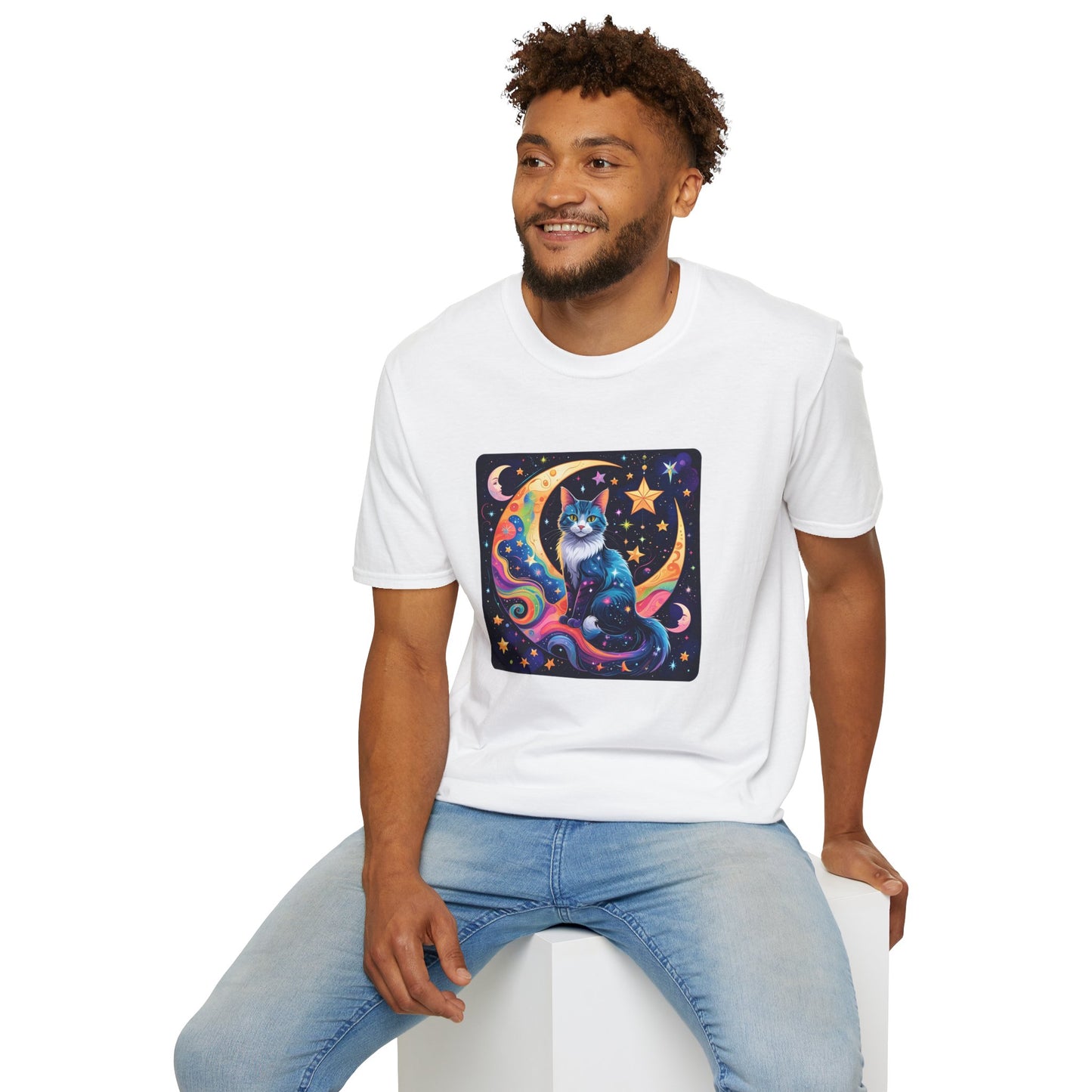 Psychedelic Moon Cat T-Shirt