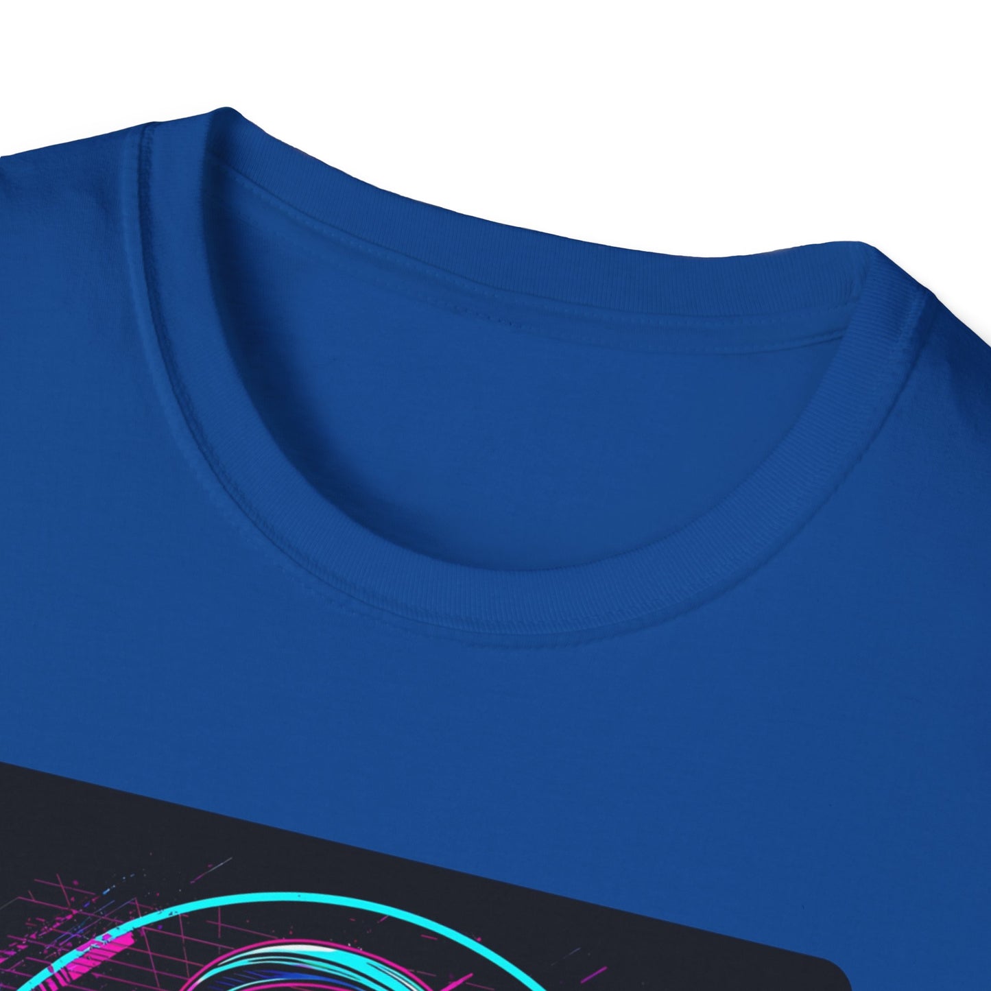 DJ Froggy on the Floor T-Shirt in Royal - Neckline