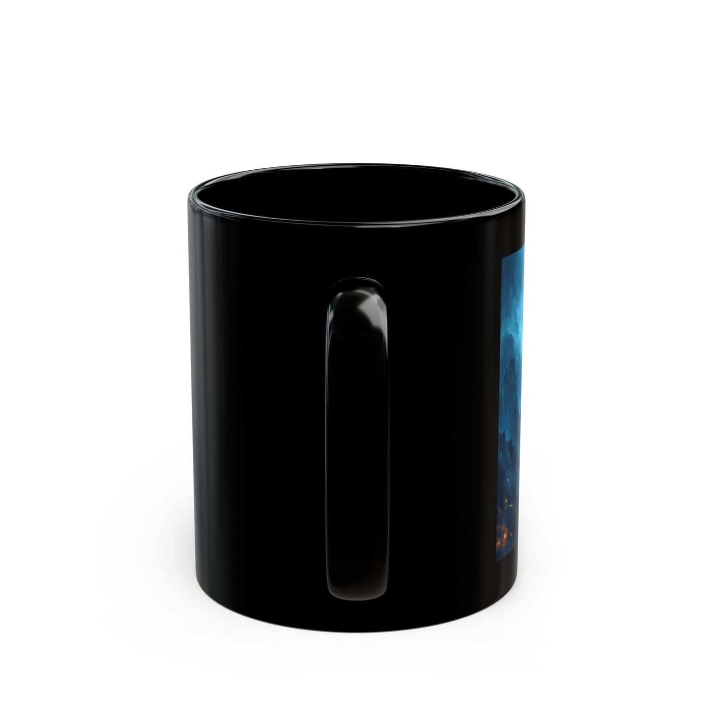 Thor Stormbreaker Mug with Norse thunder artwork - side view