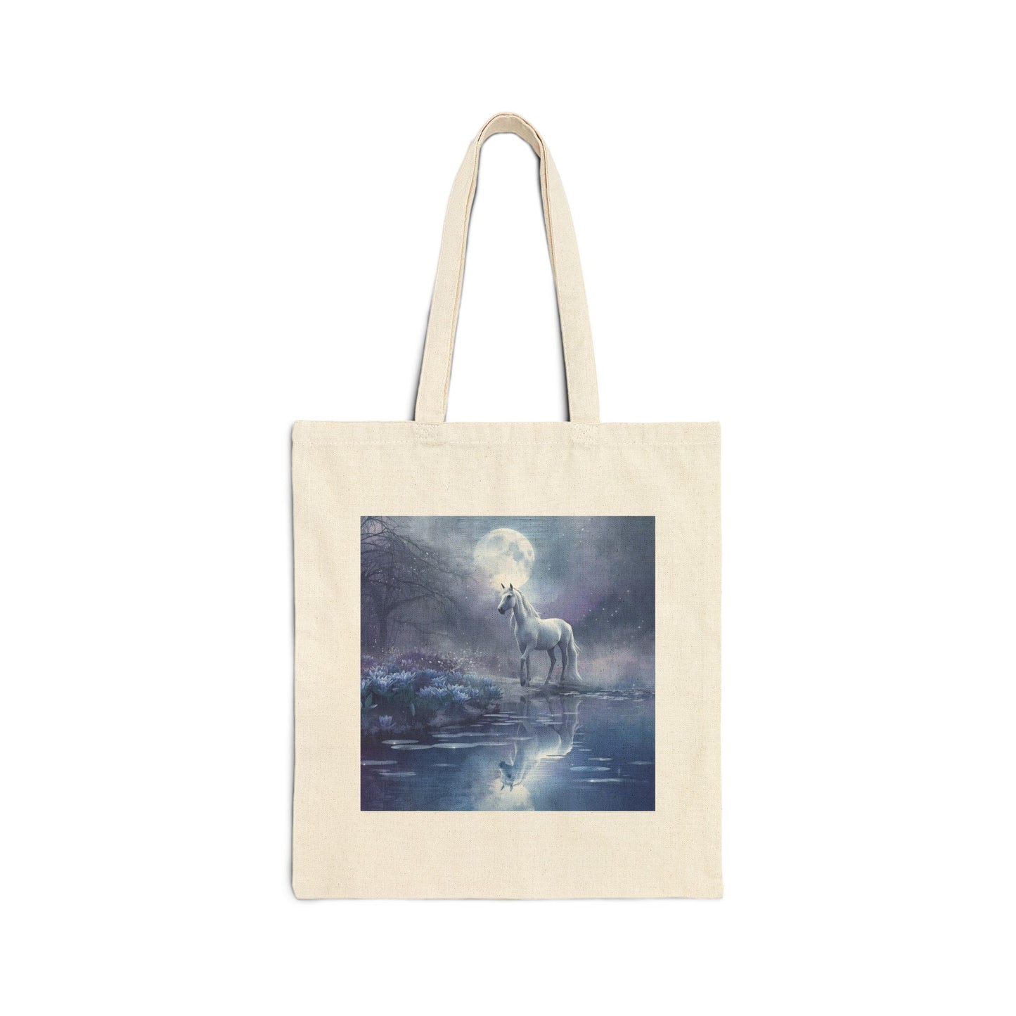 Moonlit Majesty Horse Tote Bag in Natural