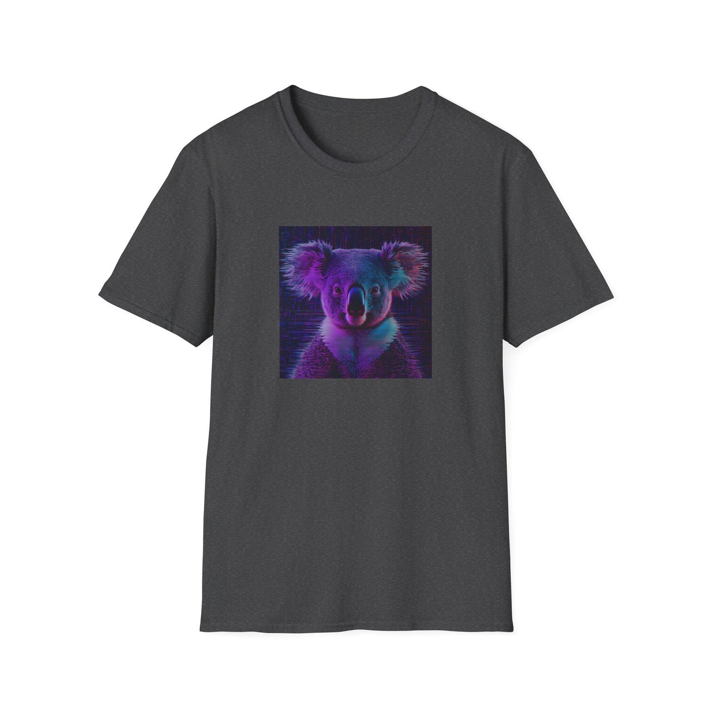 Pixellated Koala — Pixel Down Under Retro Gamer Tee in Dark Heather