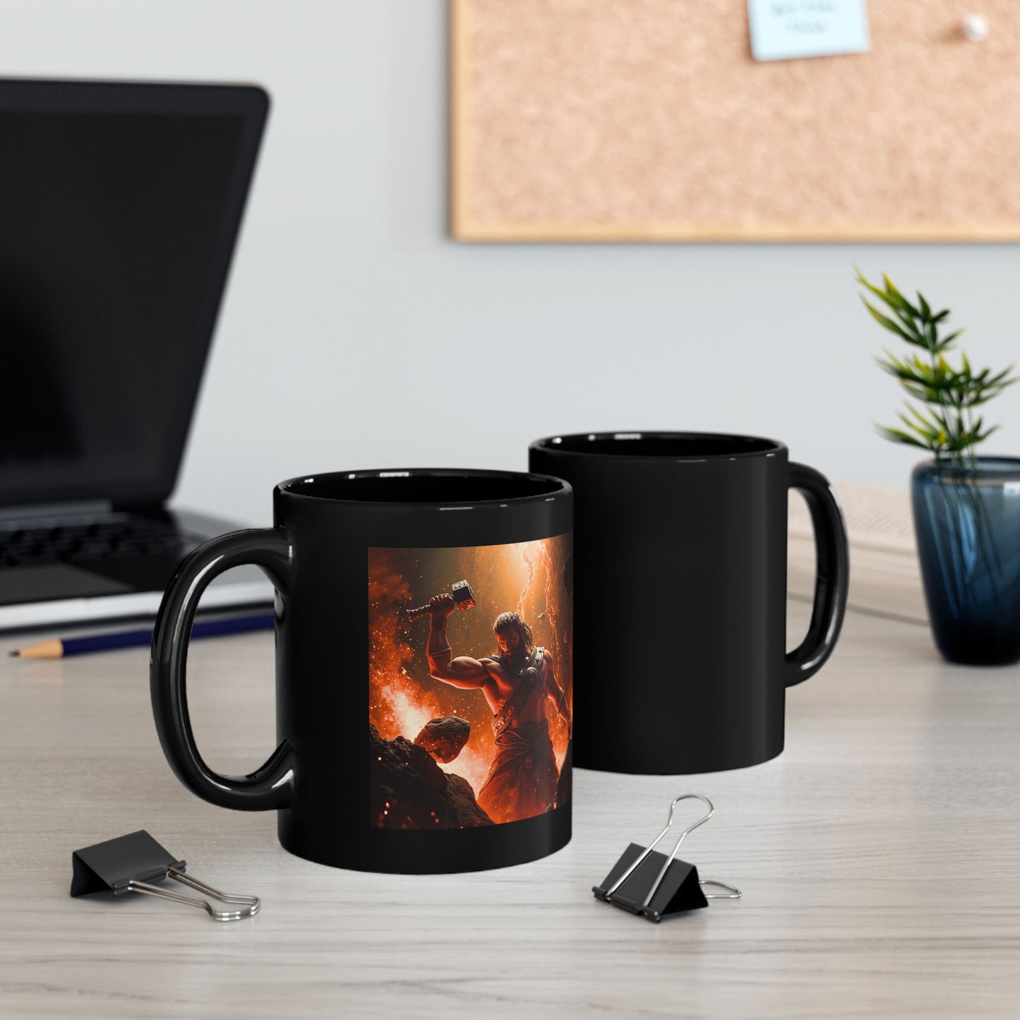 Vulcan Forge of the Cosmos Mug with cosmic forge artwork - front and back view