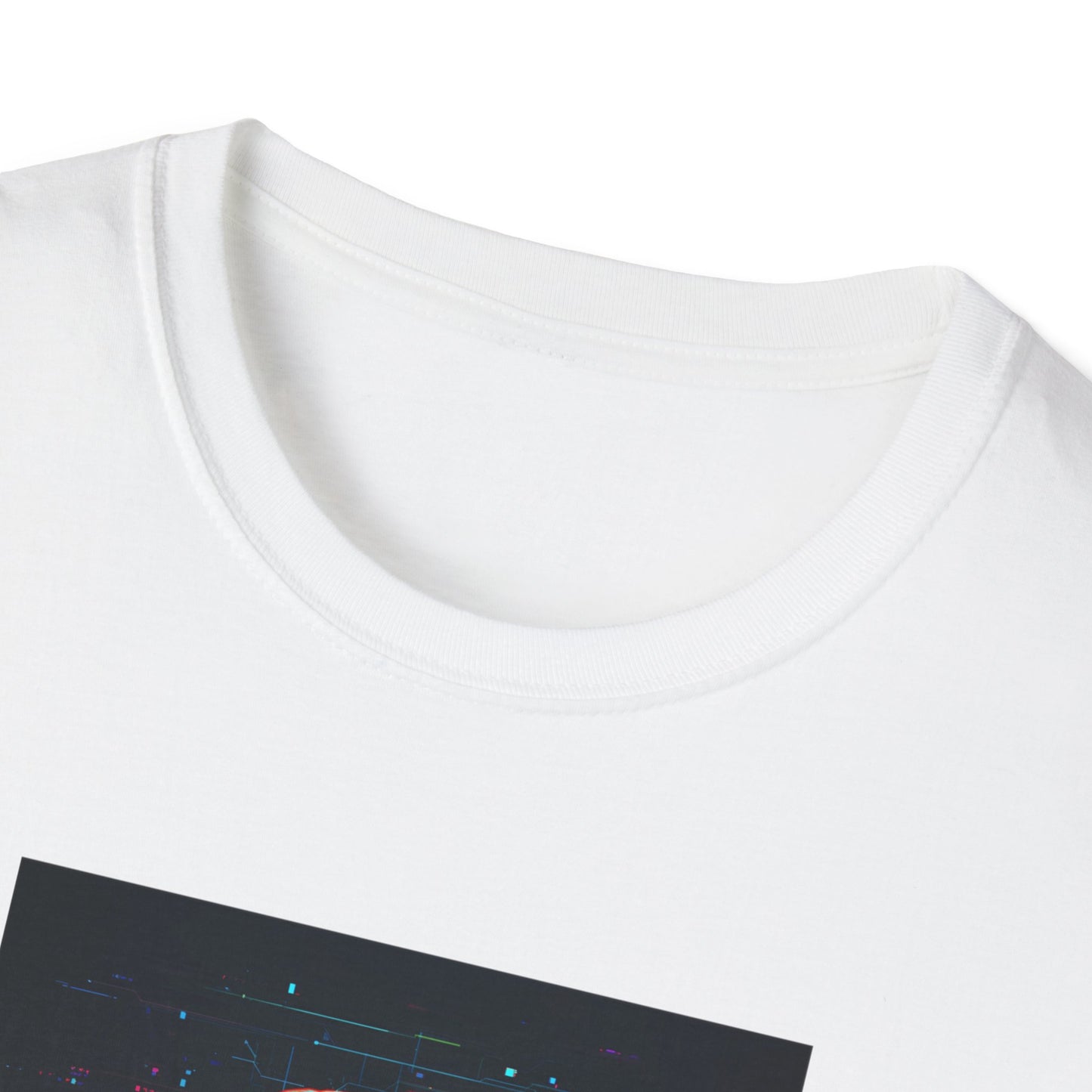 Pixellated Otter — Otterly Retro Gamer Tee in White - Neckline