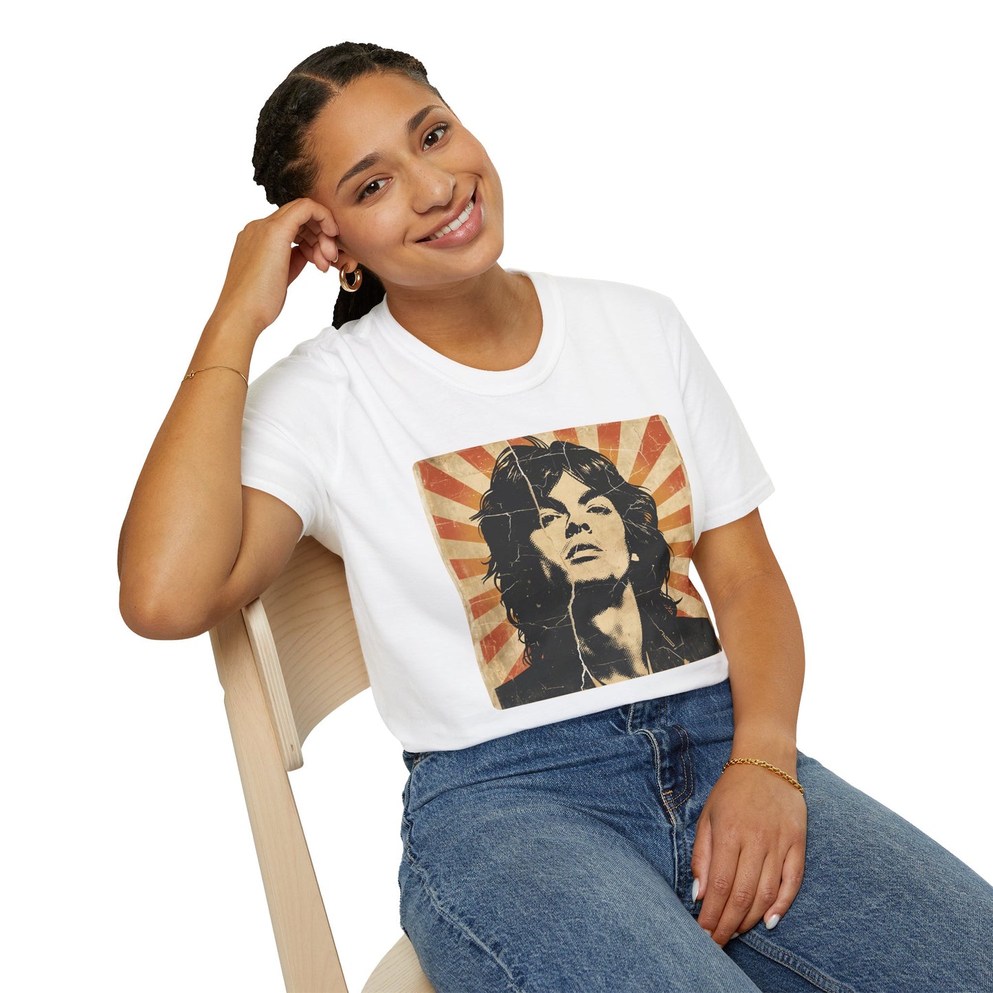 Vintage Rock Legend T-Shirt — Retro Music Icon Headshot Tee