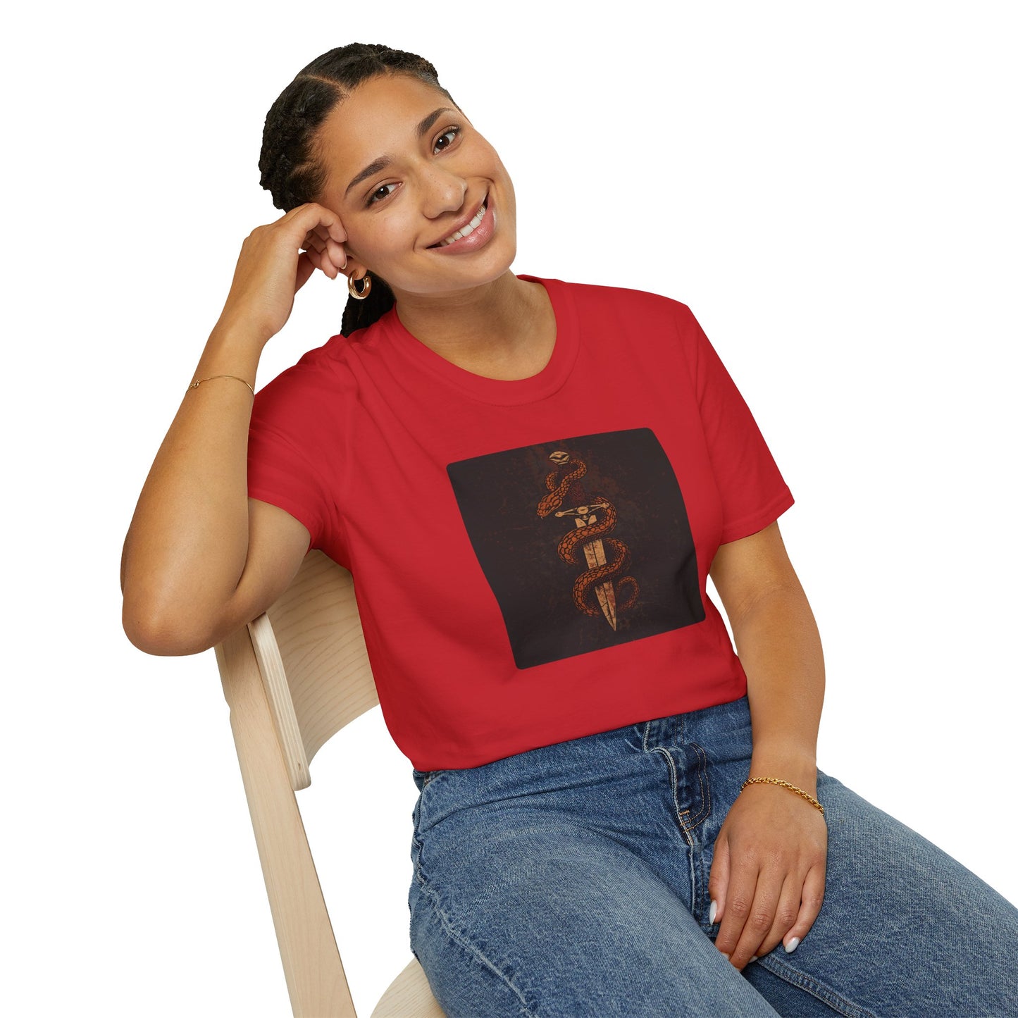 Venom & Virtue T-Shirt — Gothic Snake and Dagger