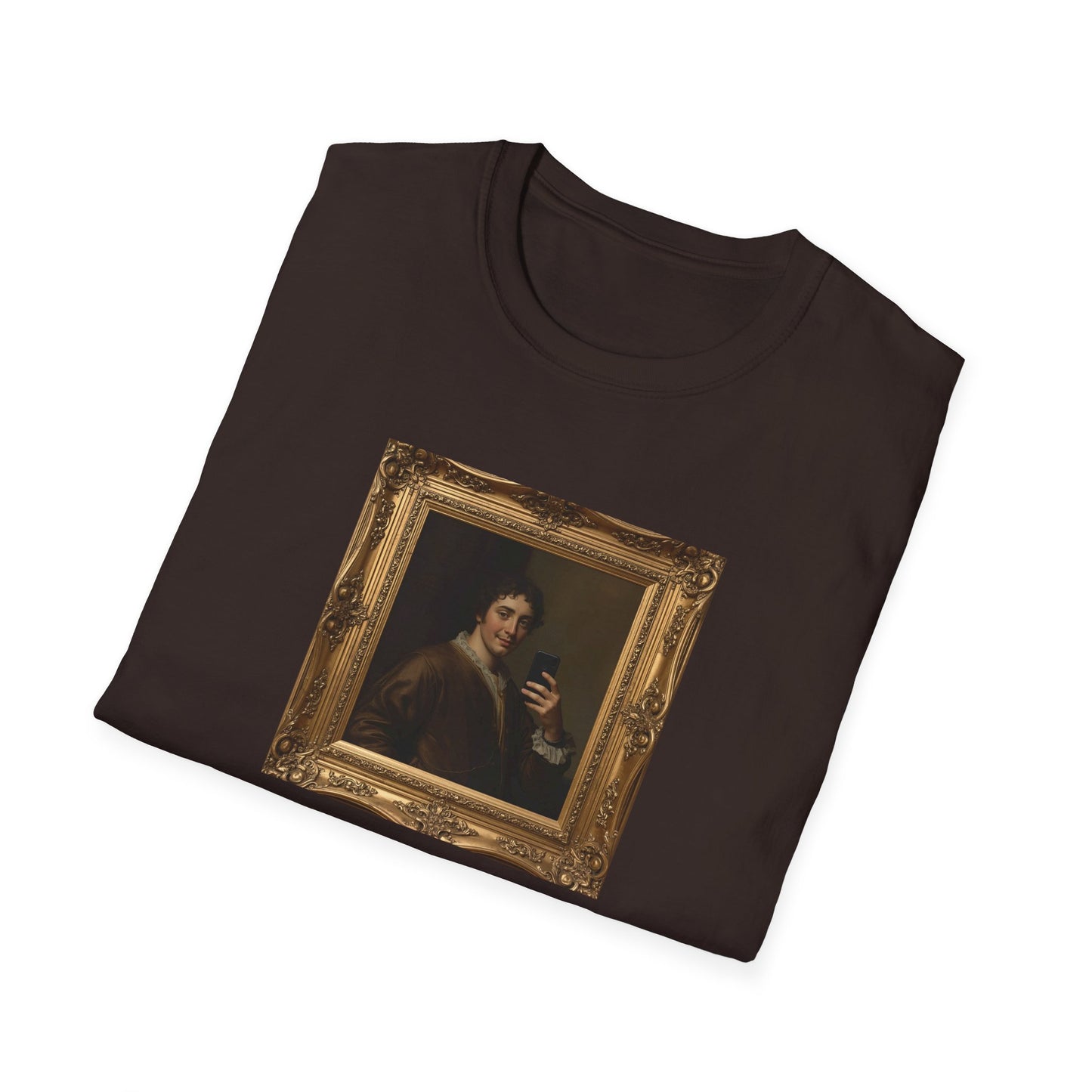 Renaissance Nobleman Selfie T-Shirt – Classical Art Parody with Modern Twist